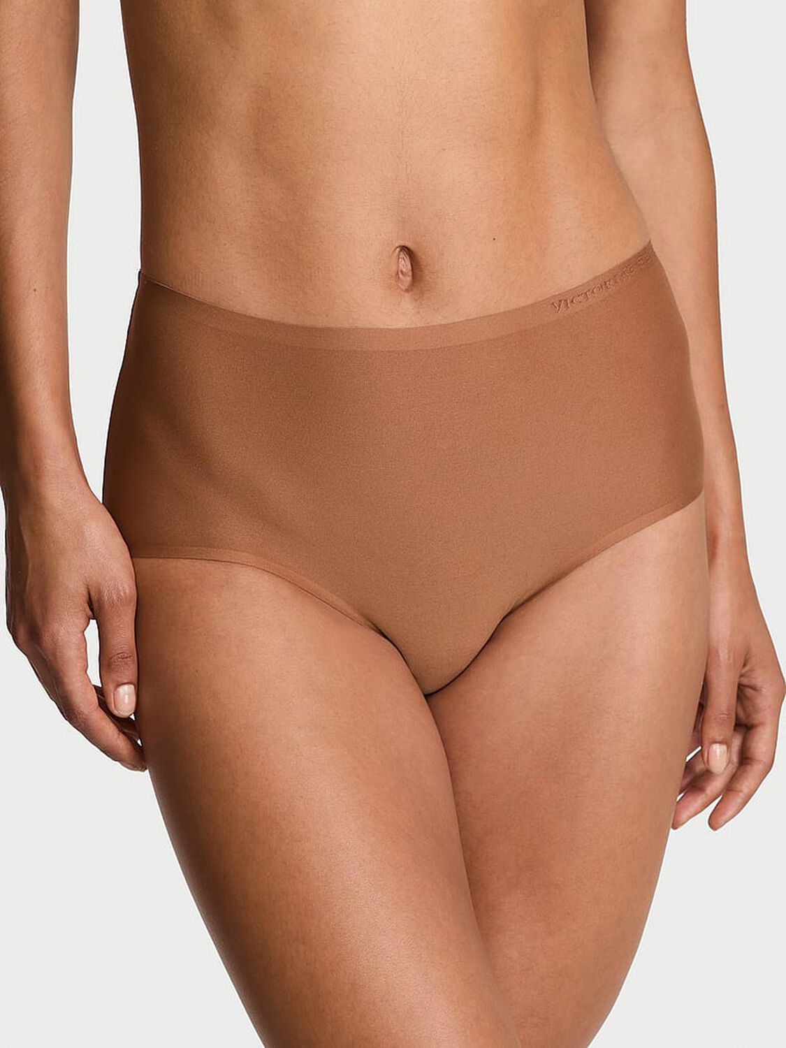 vs Body By Victoria Body by Victoria Flex Mid-Rise Modern Brief Panty Caramel 1 of 3 