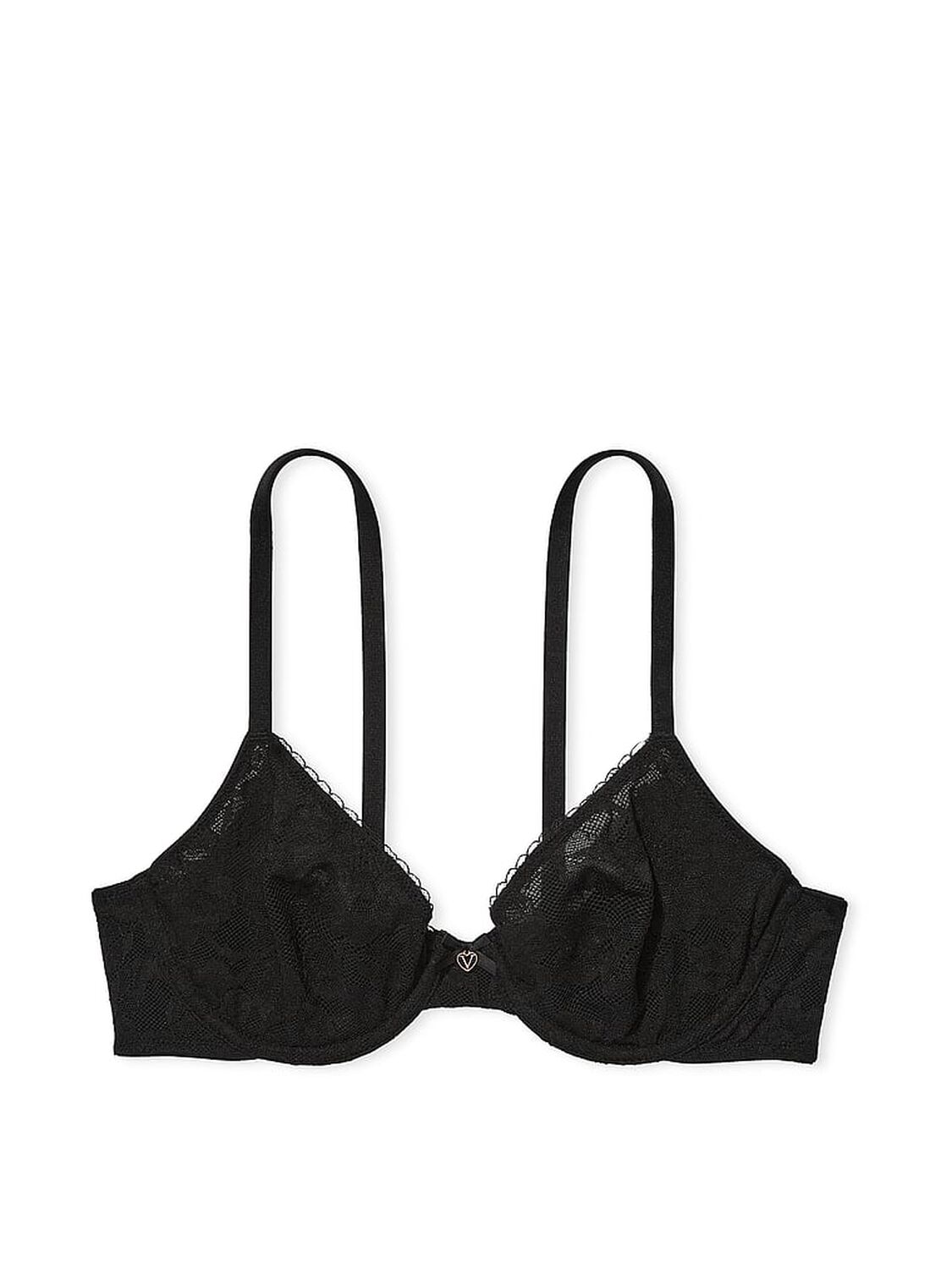 vs Body By Victoria Invisible Lift Unlined Lace Demi Bra Black 3 of 3 