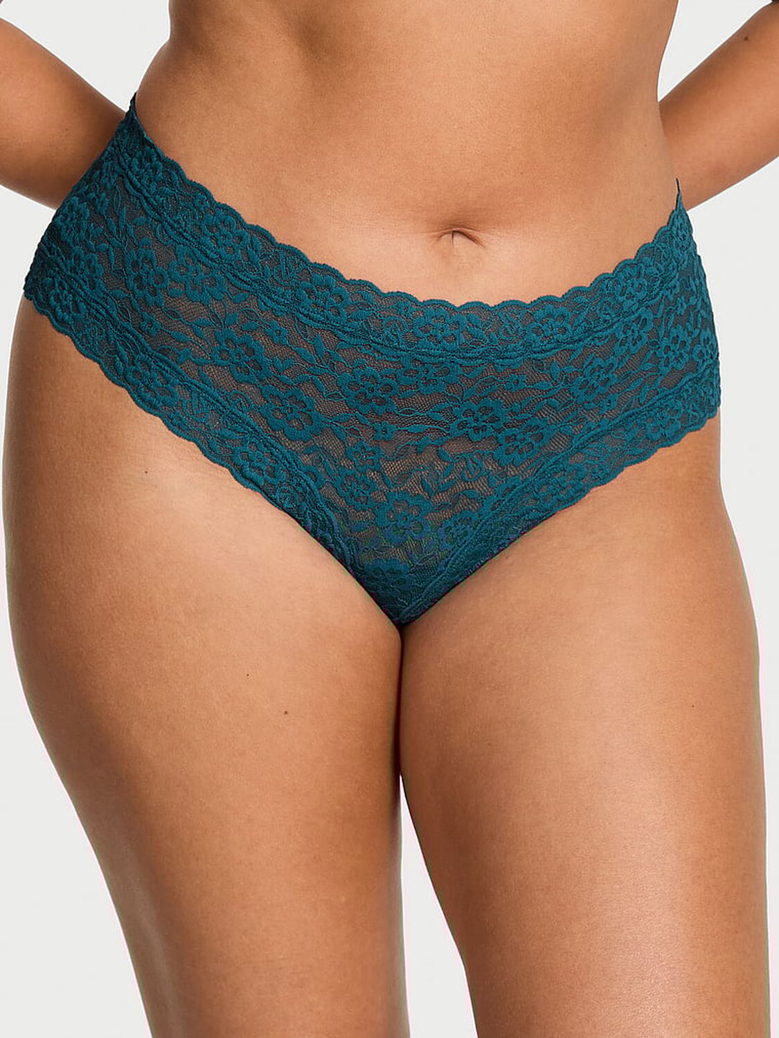 vs The Lacie Lace Strappy-Back Cheeky Panty Teal Haze 1 of 2 