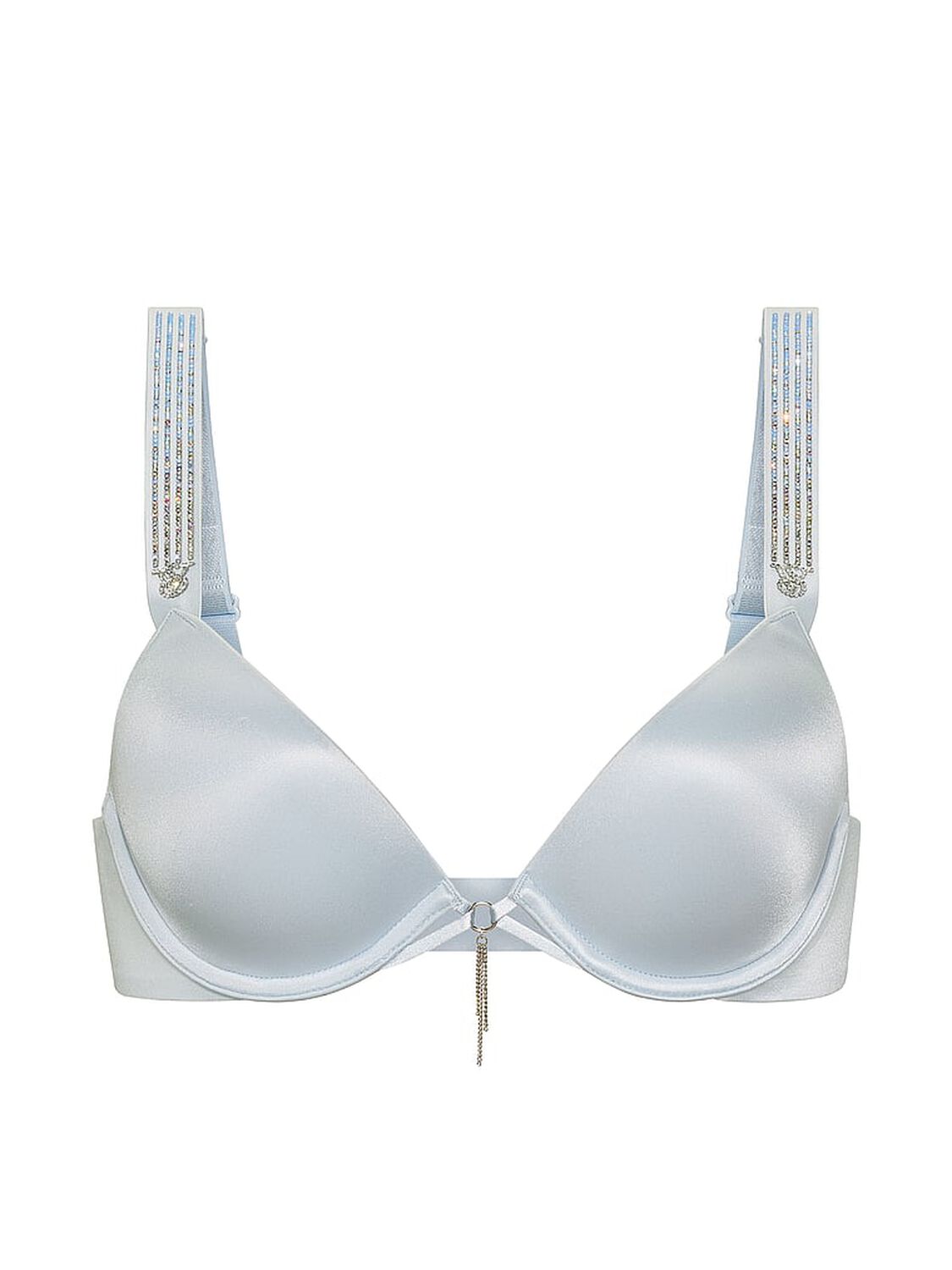 vs Very Sexy Ombr&eacute; Stripe Shine Strap Lightly Lined Plunge Demi Bra Linen Blue 3 of 4 