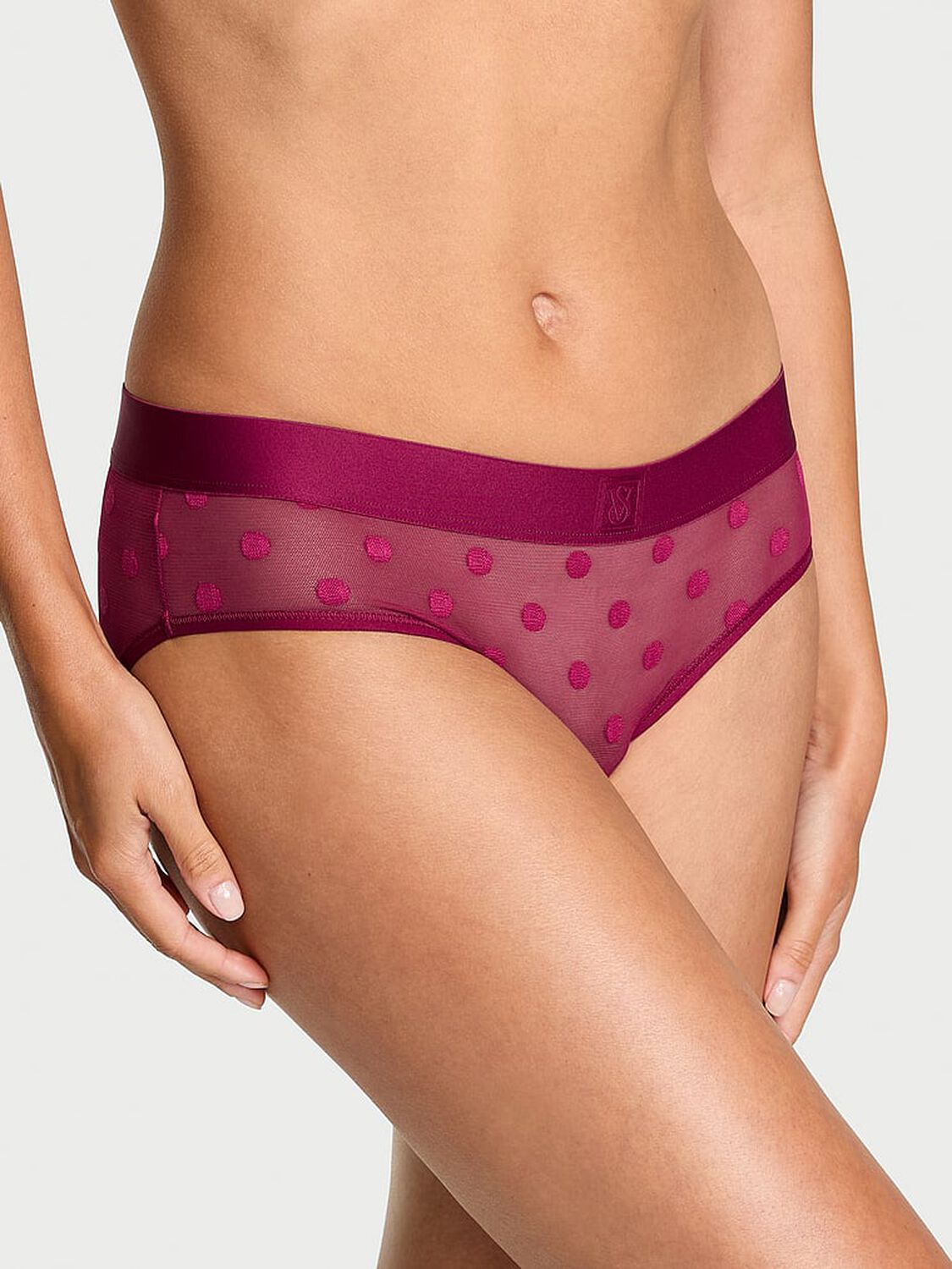 vs Cotton Sheer Heritage Logo Hiphugger Panty Fresh Jam 3 of 3 
