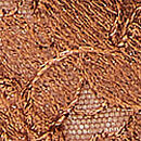 Boho Floral Embroidery Thong Panty, Caramel, swatch