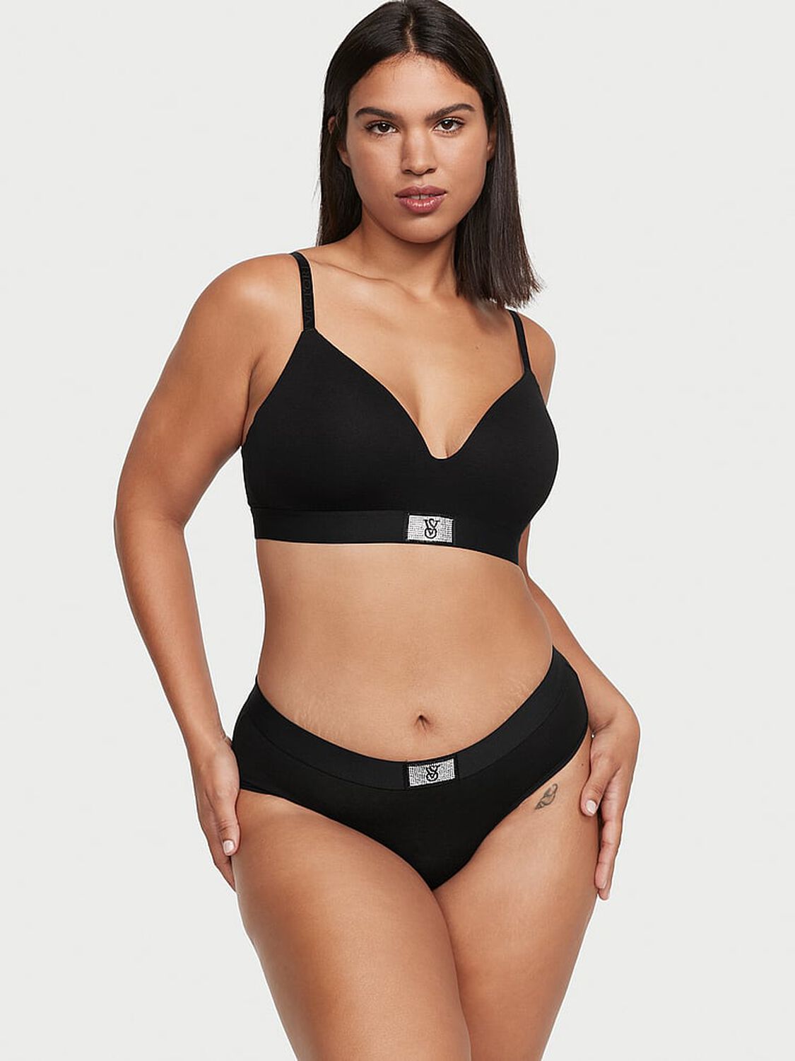 vs Cotton Shine Patch Cotton Hiphugger Panty 4 of 4 