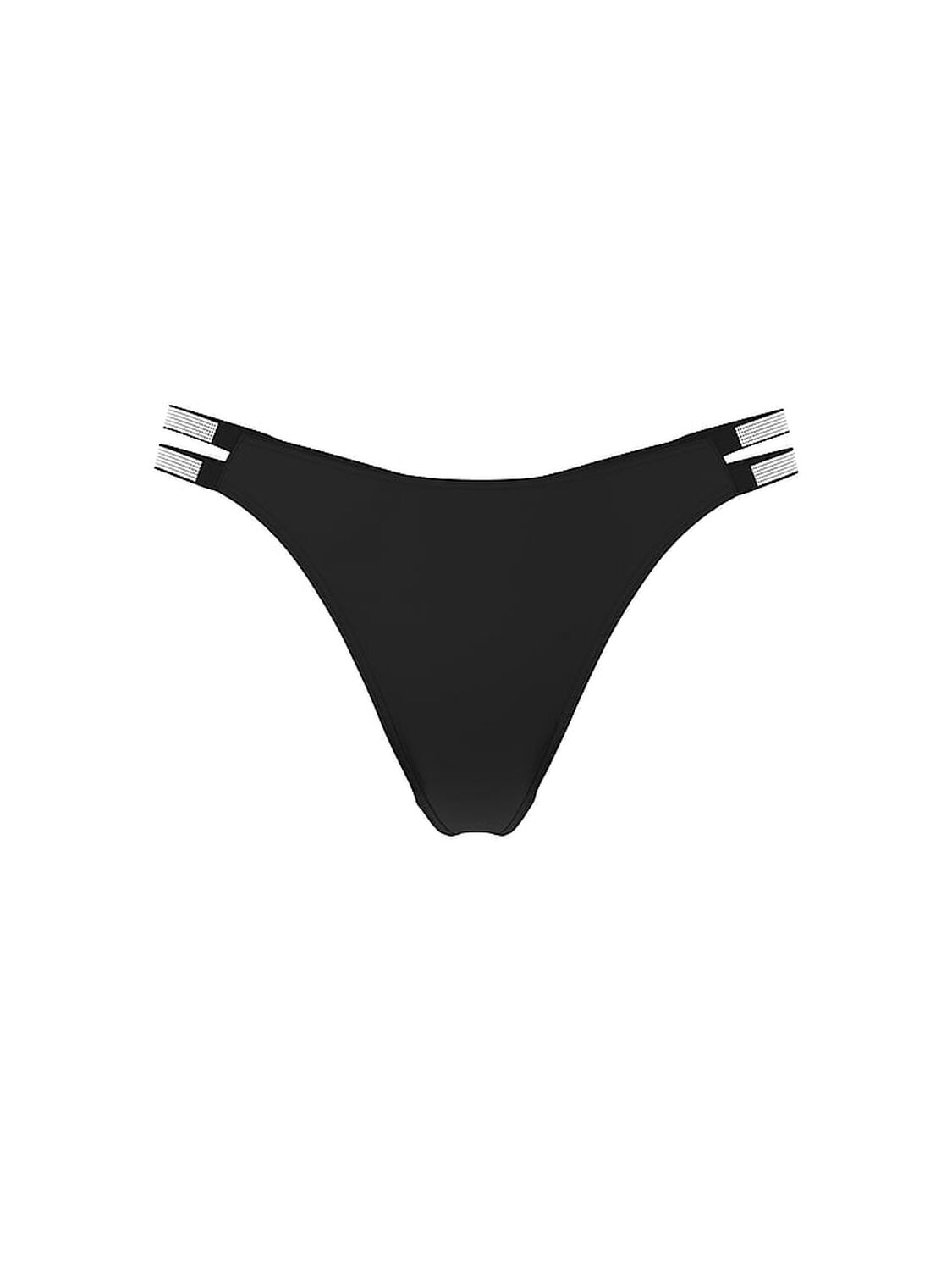 vs Very Sexy Double Shine Strap Smooth Thong Panty Black 1 of 2 