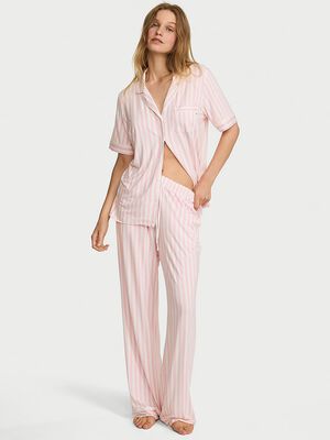SoSoft&trade; Modal Short-Sleeve Long Pajama Set