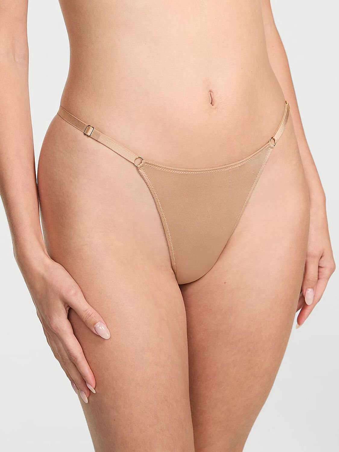 vs Very Sexy Hardware Adjustable V-String Panty Praline 2 of 3 