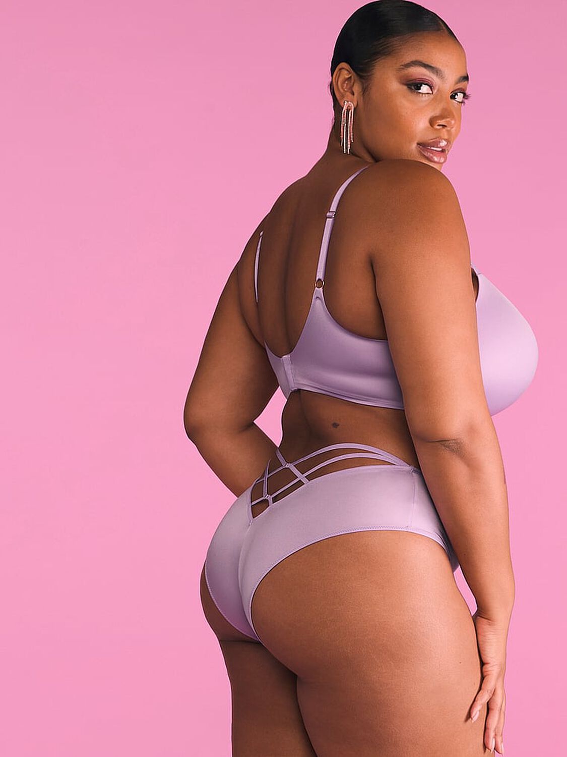 vs Very Sexy Strappy-Back High-Leg Cheeky Panty Charmed Violet 4 of 4 