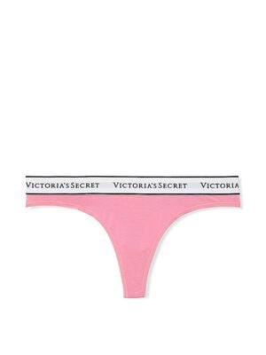 Logo Cotton Thong Panty