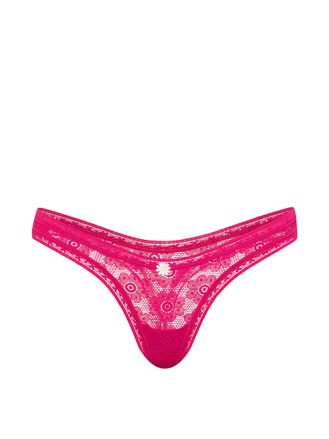 vs The Lacie Lace Ultra-Mini Scoop Thong Panty Vibrant Fuchsia 3 of 3 