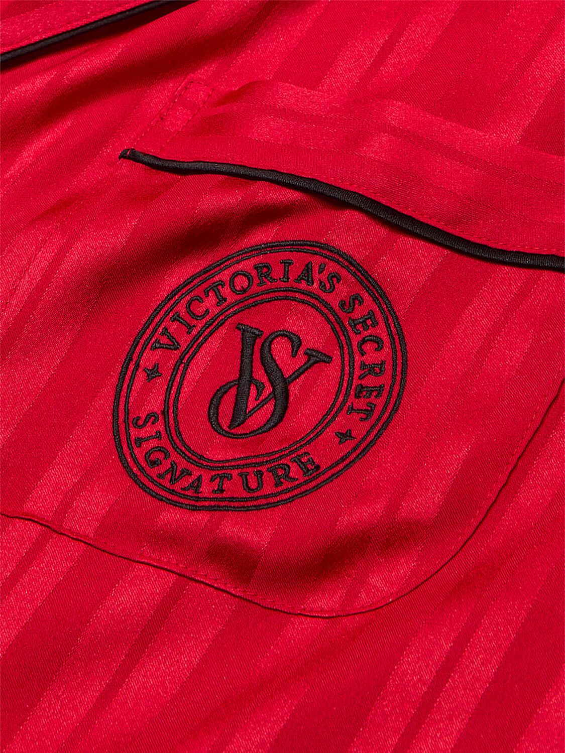 vs Victoria's Secret Glazed Satin Short Pajama Set Lipstick 4 of 4 