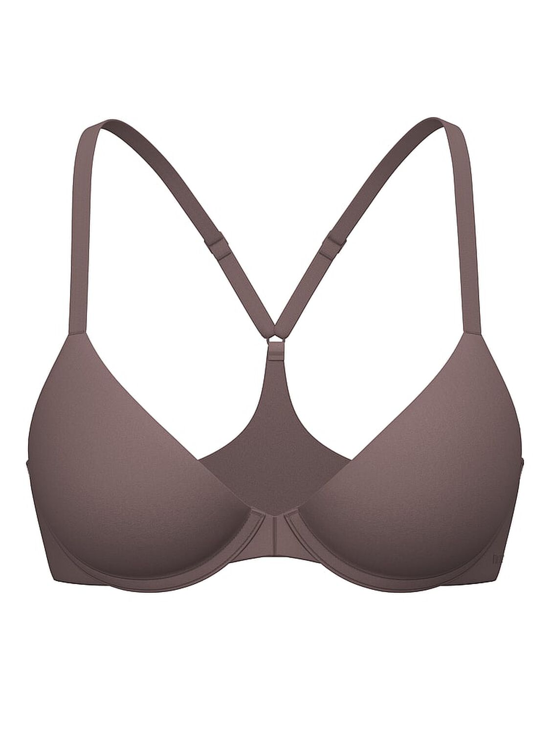 vs Body By Victoria Secret Front-Close Ultra Lightly Lined Racerback Demi Bra Cloudy Grey 3 of 3 