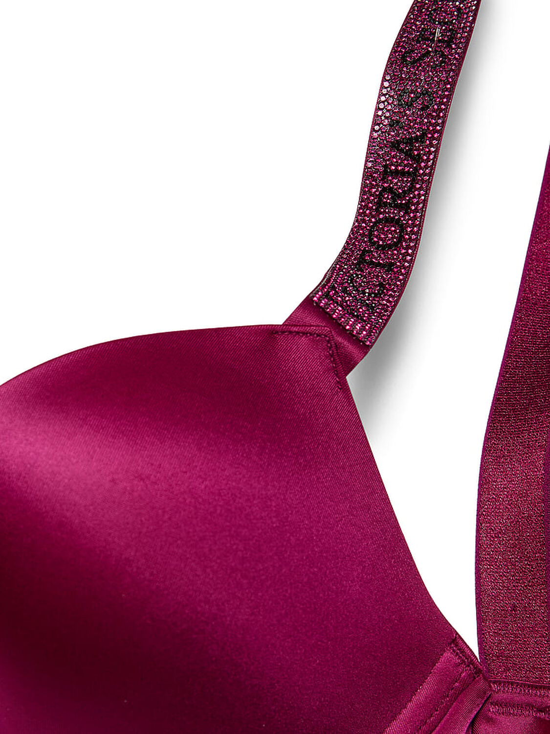 vs Very Sexy Bombshell Logo Shine Strap Add-2-Cups Push-Up Bra Fresh Jam 3 of 4 
