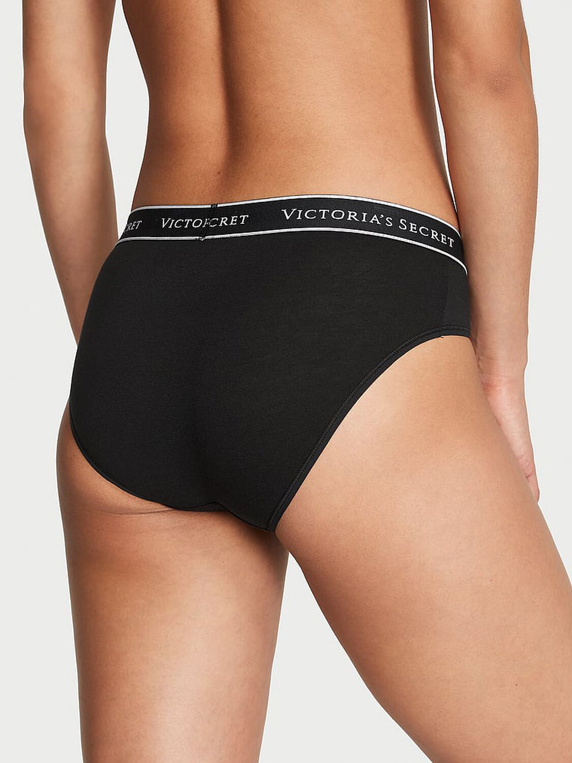 vs Cotton Logo Cotton Hiphugger Panty Black 2 of 3 