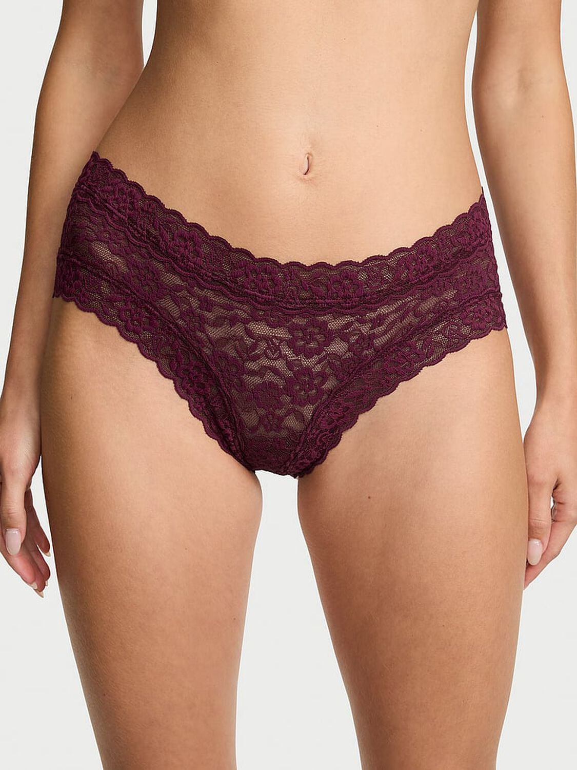 vs The Lacie Lace Cheeky Panty Rich Maroon 1 of 3 