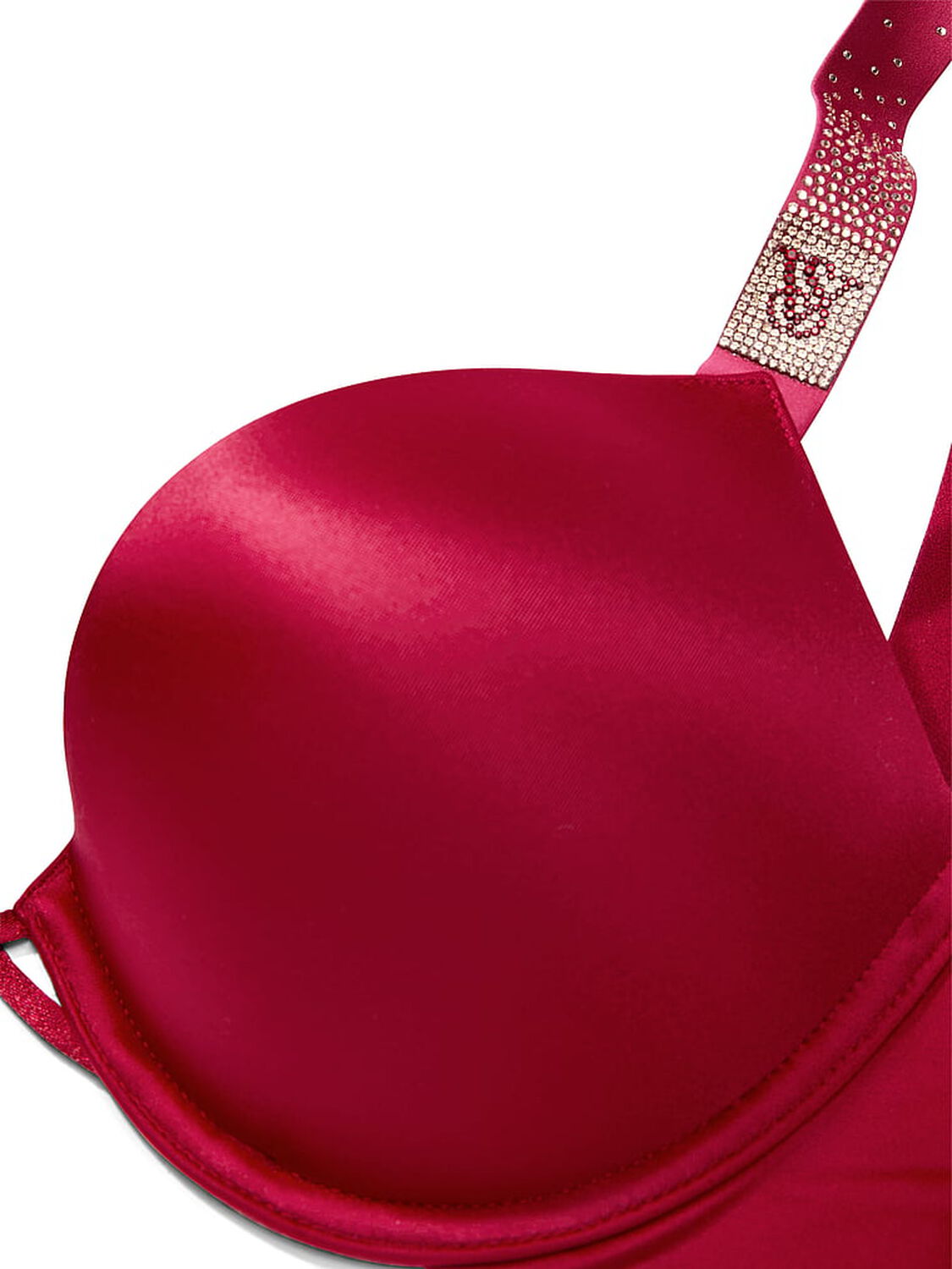 vs Very Sexy Bombshell Add-2-Cups Scattered Shine Strap Push-Up Bra Red Lacquer 4 of 5 