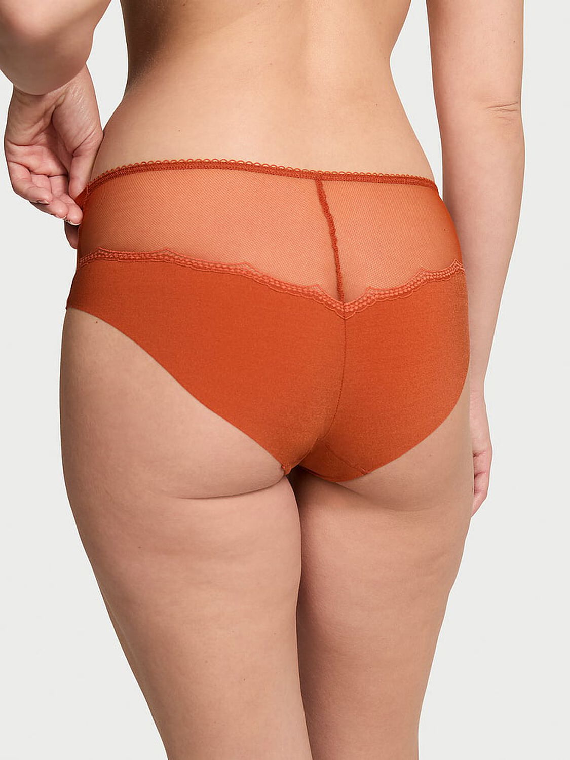 vs No-Show No-Show Lace-Trim Hiphugger Panty Gingerbread 2 of 3 