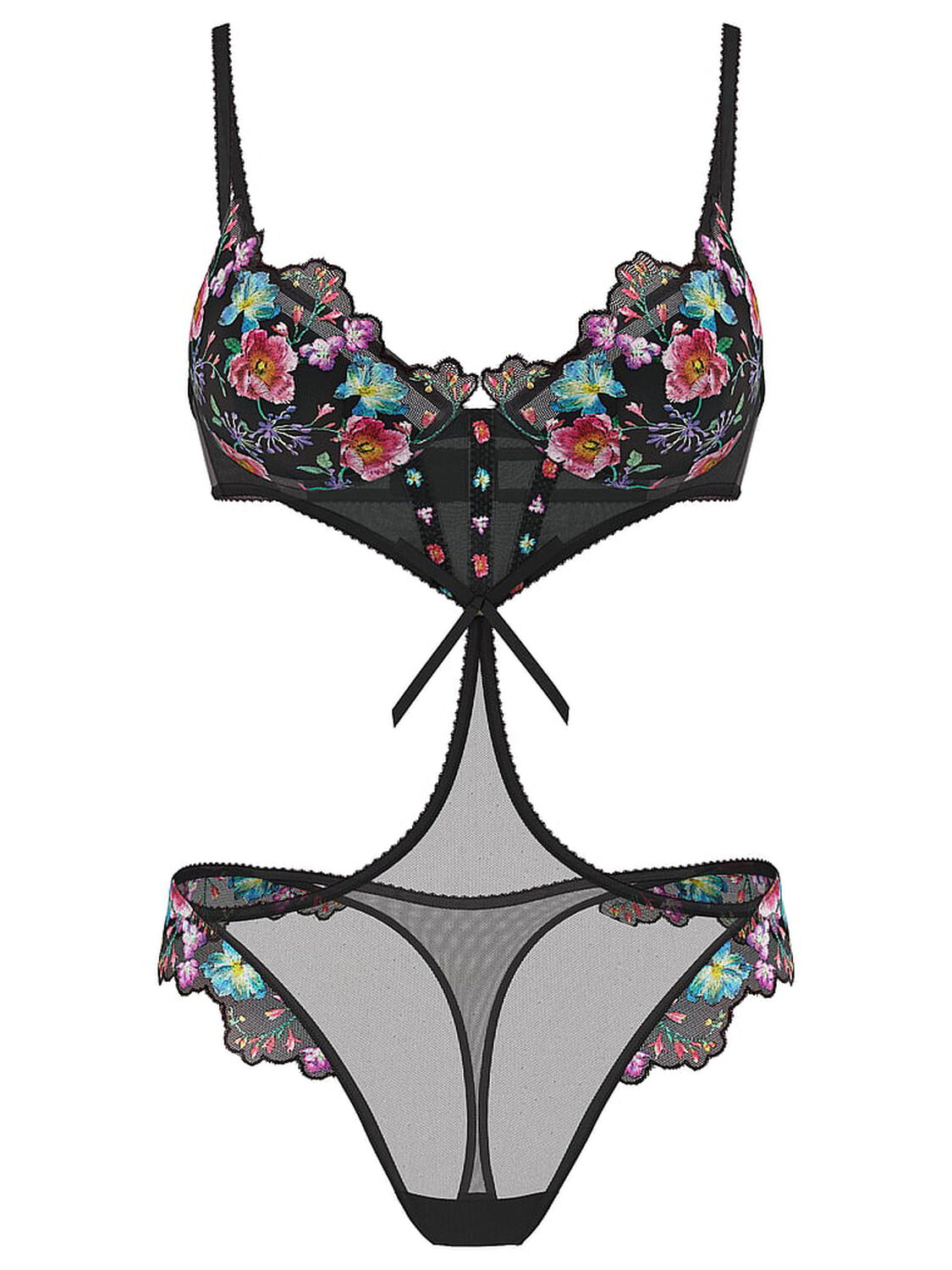 vs Very Sexy Dark Blossom Lightly Lined Low-Cut Demi Teddy Dark Blossom 2 of 2 