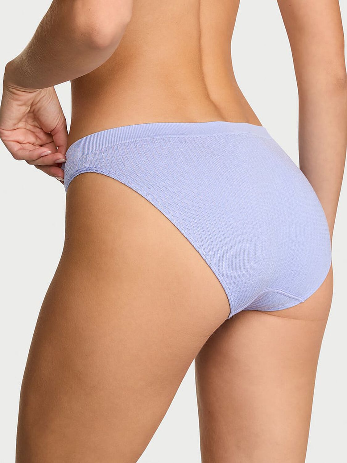 vs Seamless Seamless Sheer Rib Bikini Panty Light Lavendar 2 of 3 