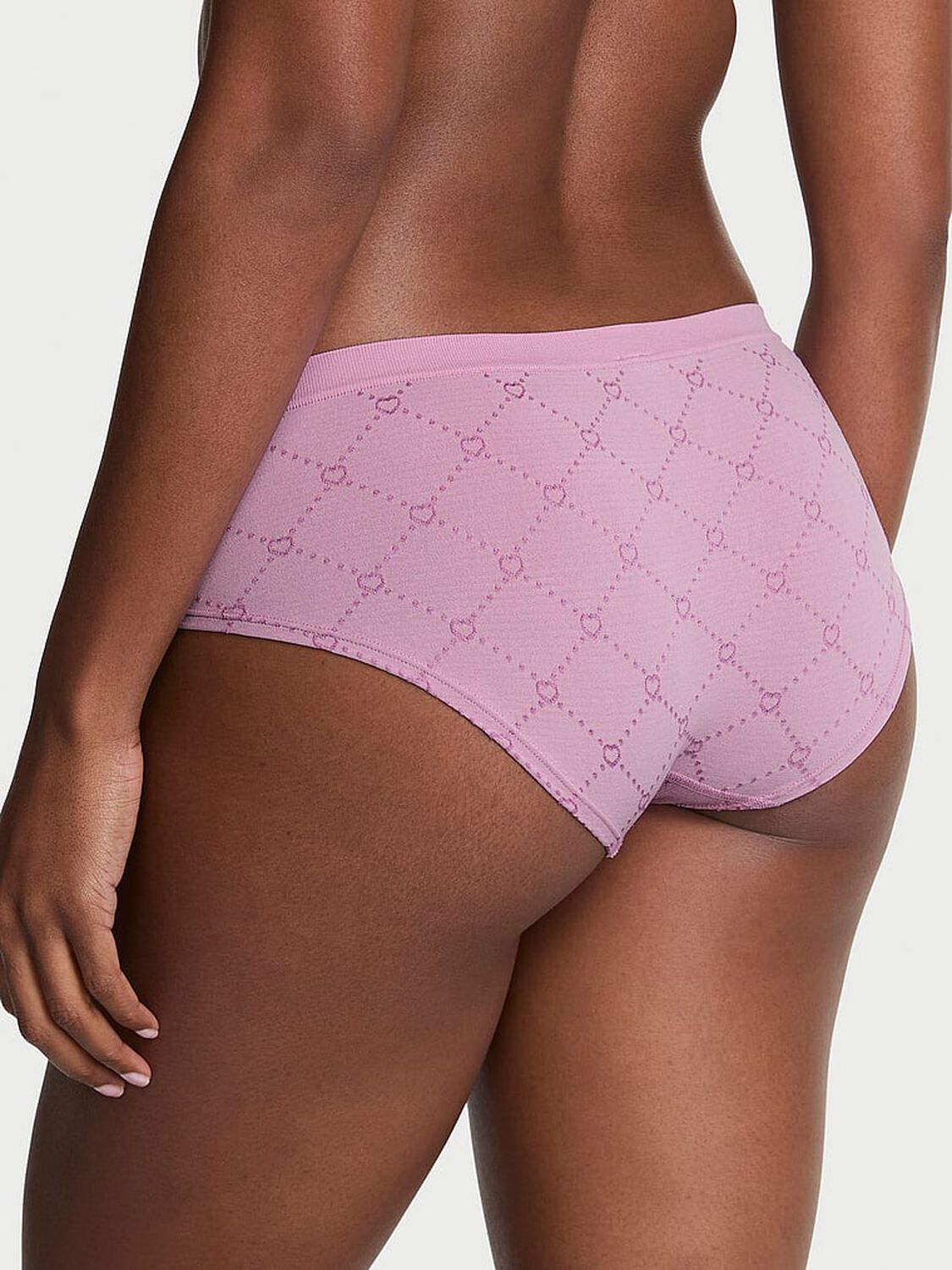 vs Seamless Seamless Quilted Hearts Hiphugger Panty Bikini Pink Quilted Hearts 2 of 3 