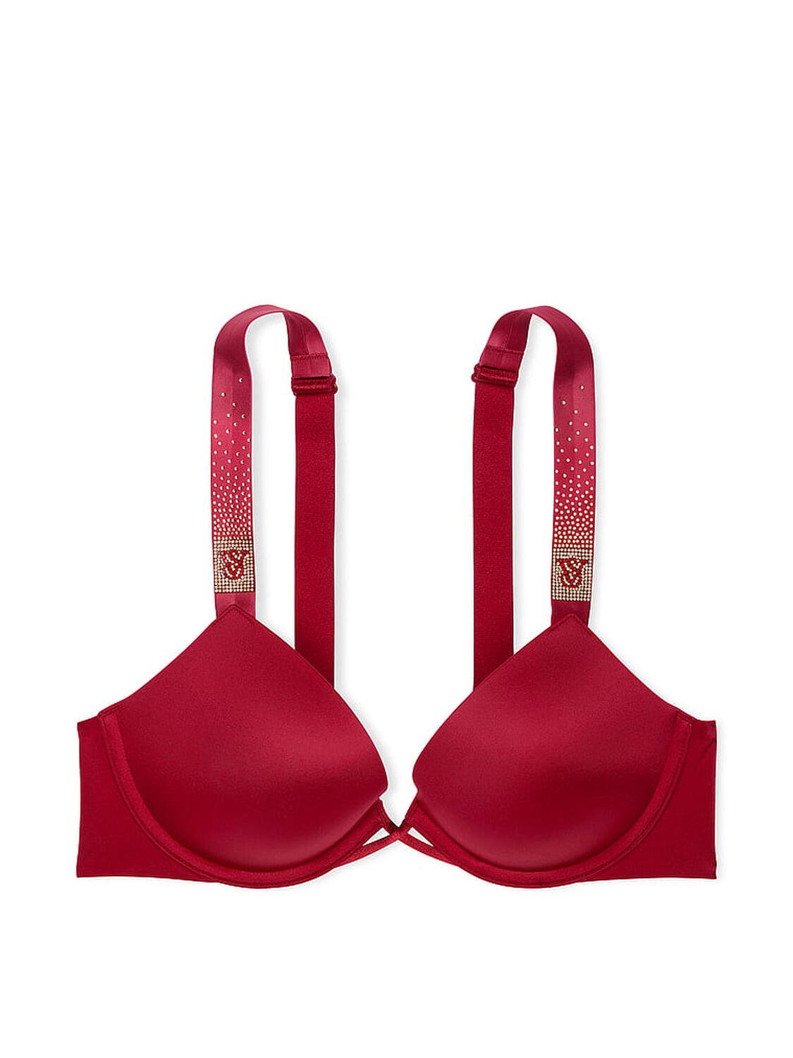 vs Very Sexy Scattered Shine Strap Push-Up Bra Red Lacquer 3 of 4 
