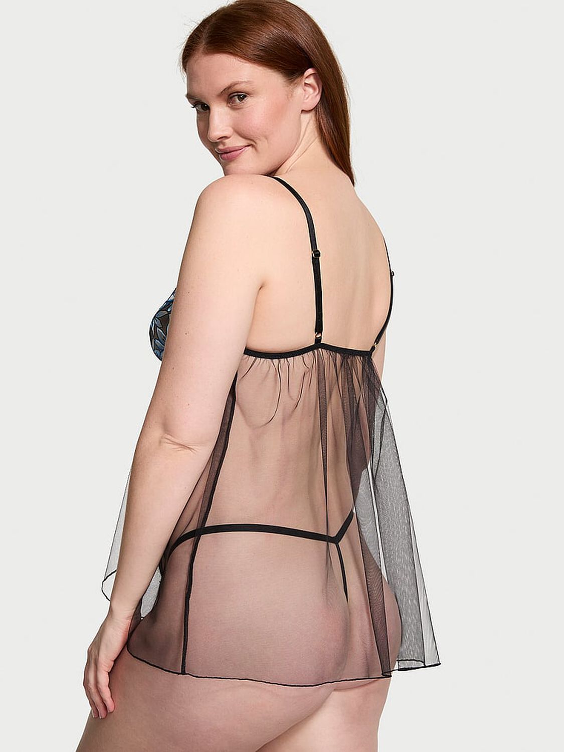 vs Very Sexy Ziggy Glam Floral Embroidery Flyaway Babydoll Set 2 of 3 