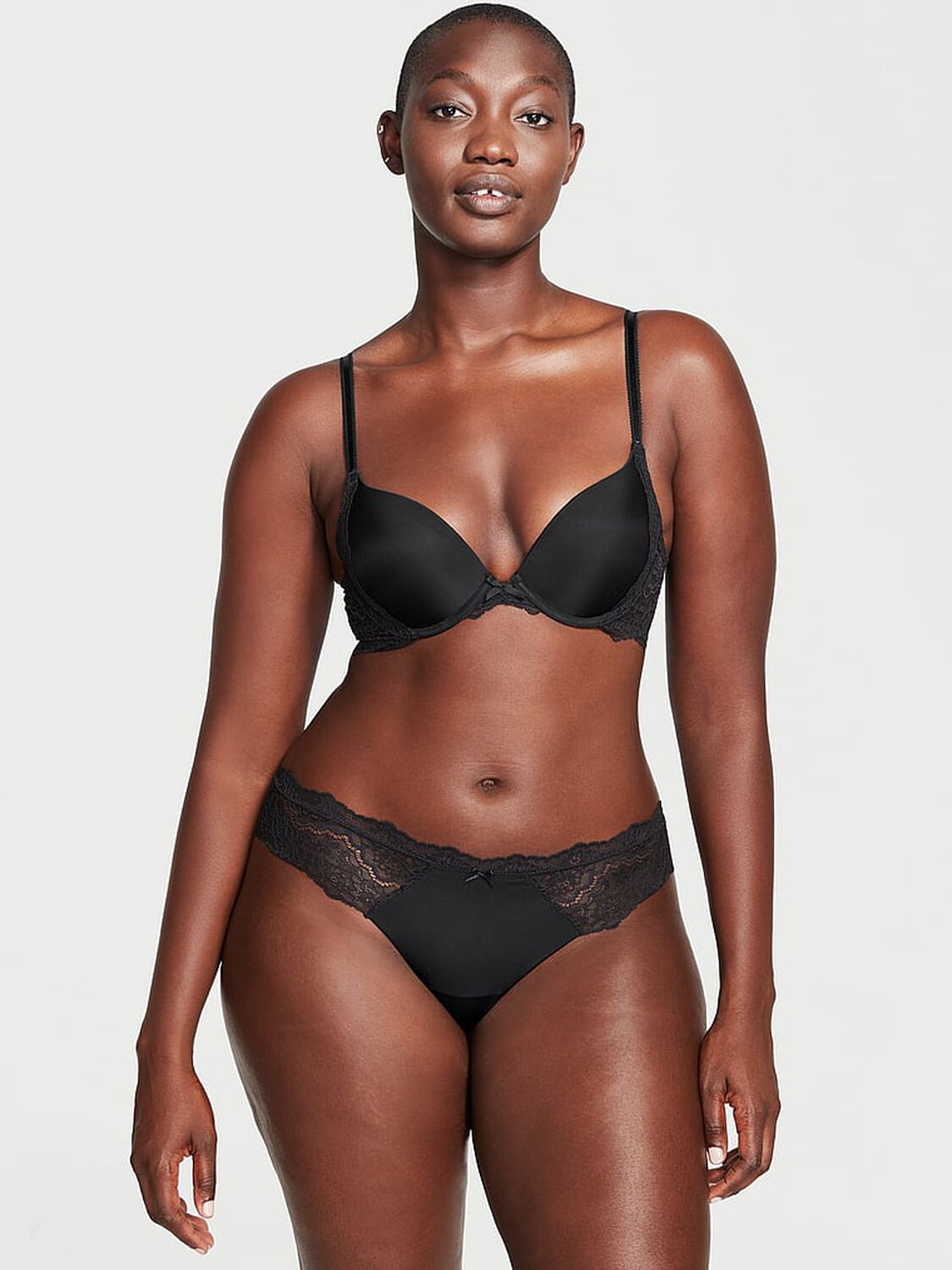 vs Dream Angels Lace Trim Thong Panty 1 of 3 