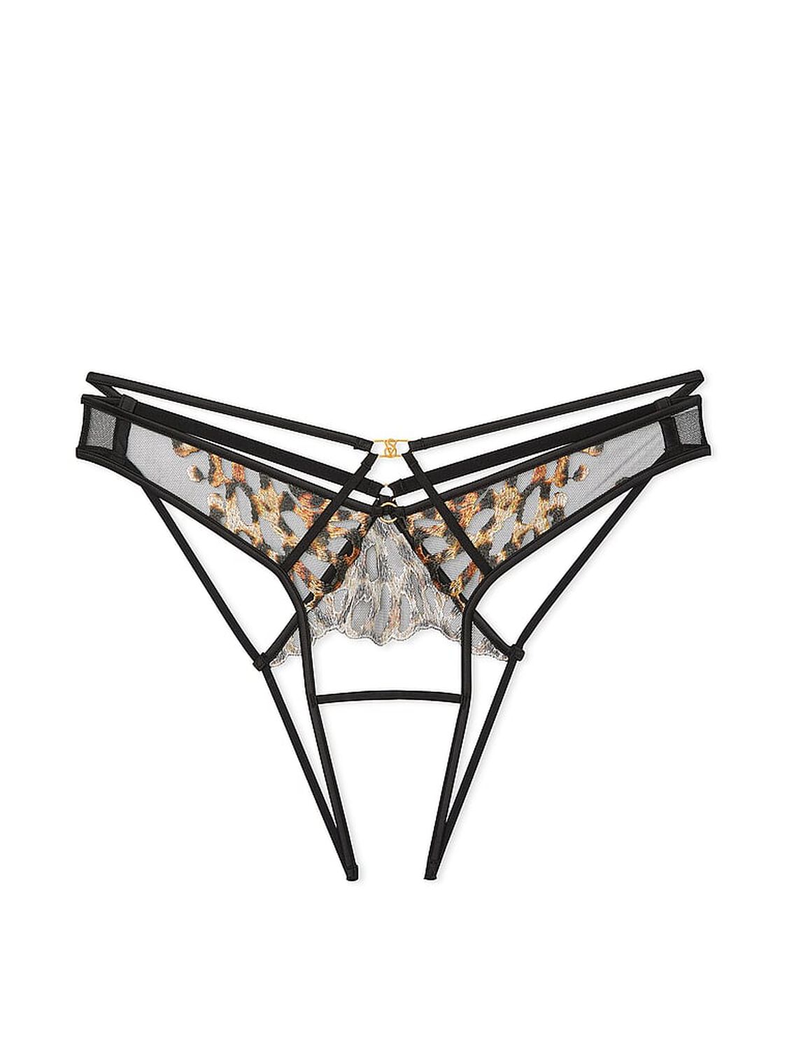 vs Very Sexy Leopard Embroidery Crotchless Brazilian Panty 3 of 3 