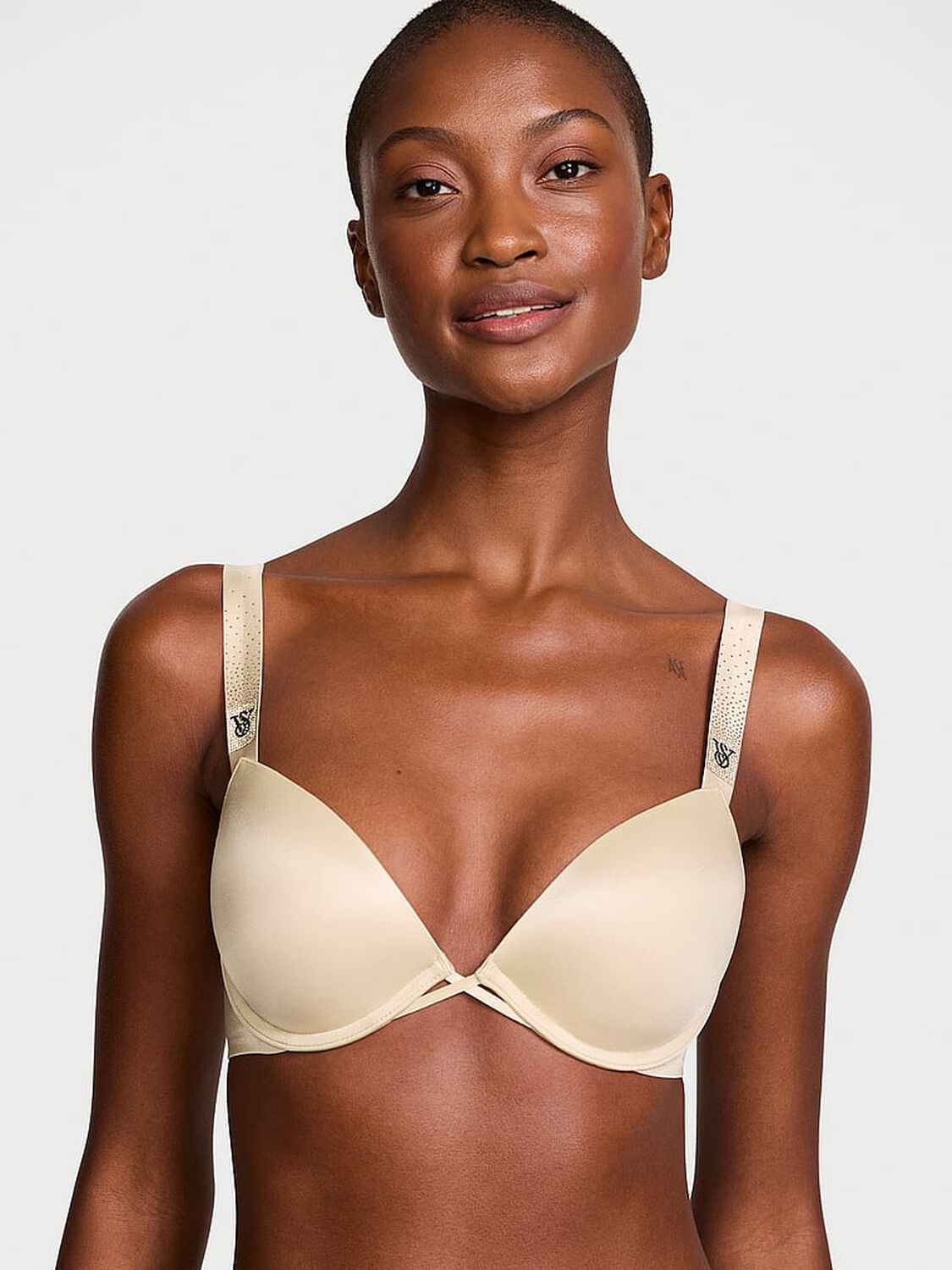 vs Very Sexy Scattered Shine Strap Push-Up Bra Classic Sandstone 1 of 4 