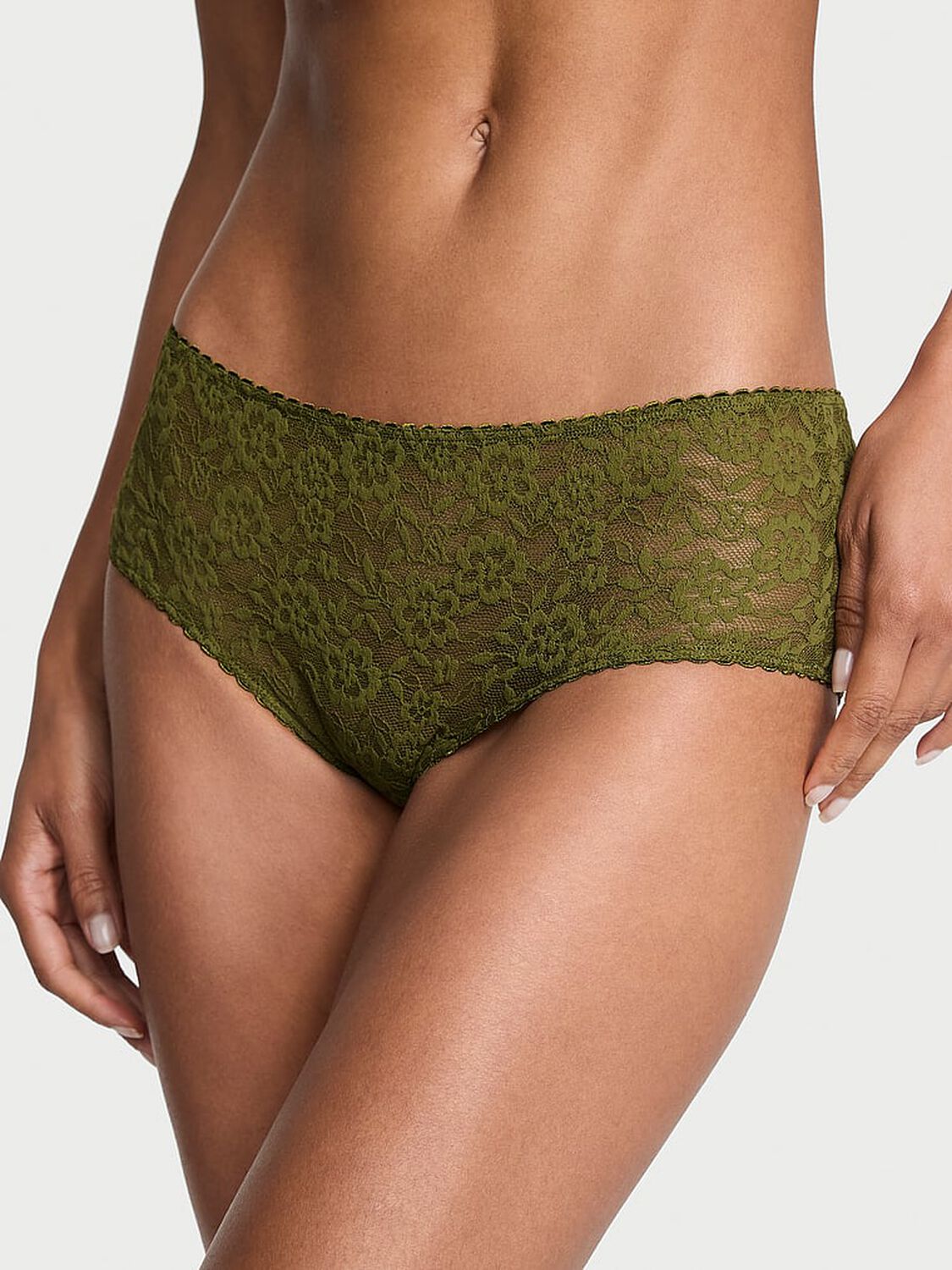 vs The Lacie Lacie Lace-Up Bow Cheeky Panty Green Chameleon 1 of 3 