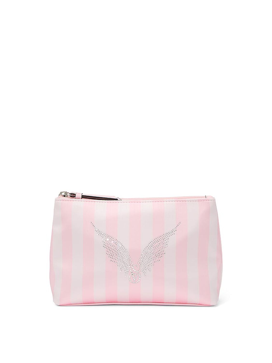 vs Victoria's Secret Satin Pouch Heritage Stripe Diamante 1 of 3 