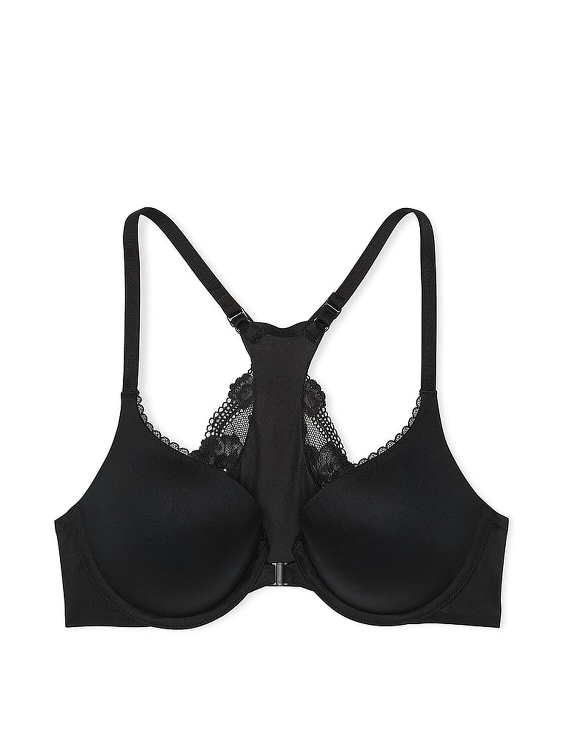 vs Body By Victoria Perfect Shape Lace Racerback Push-Up Bra Black 3 of 3 