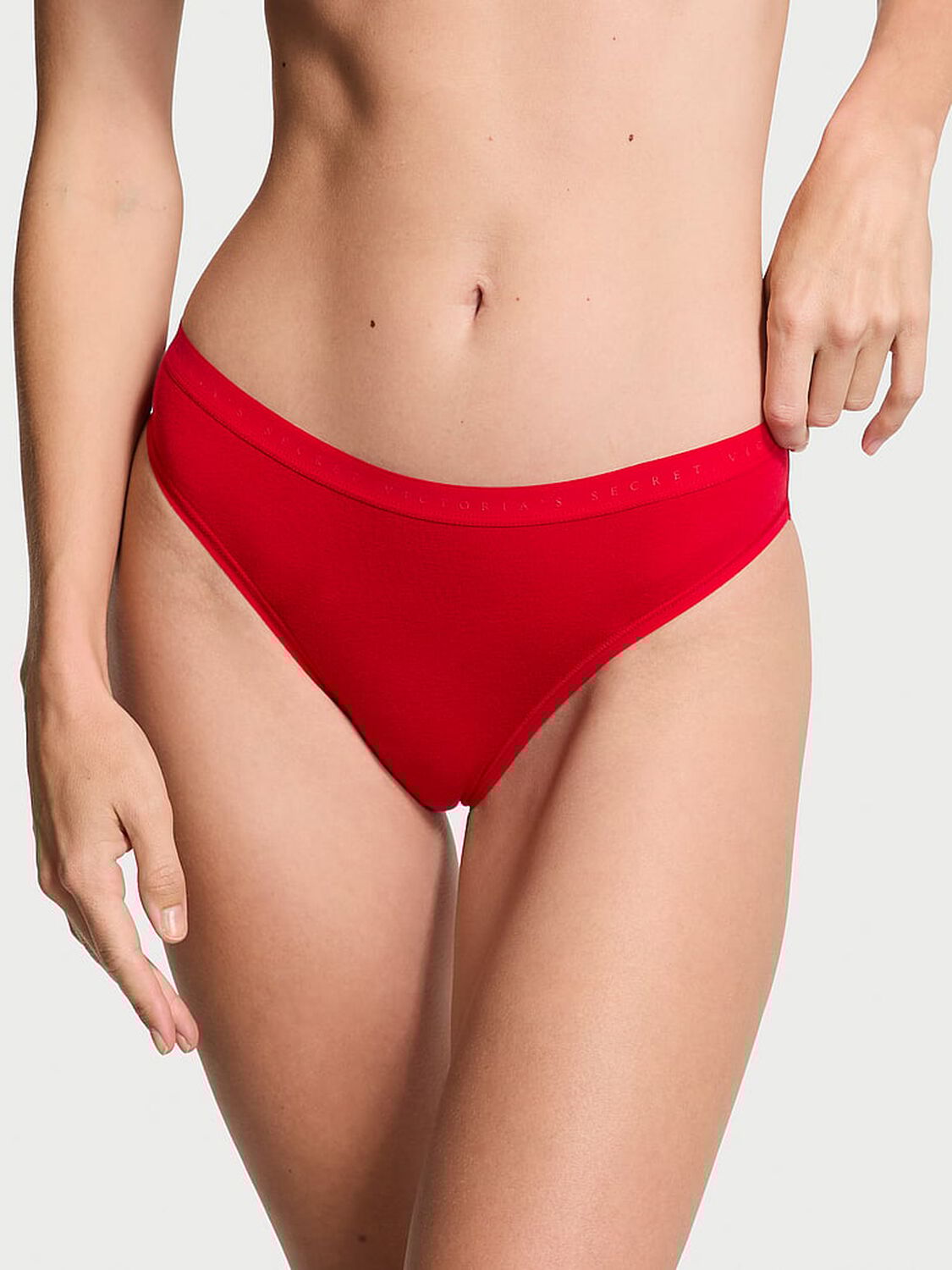 vs Victoria's Secret Stretch Cotton Bikini Panty Lipstick 1 of 3 