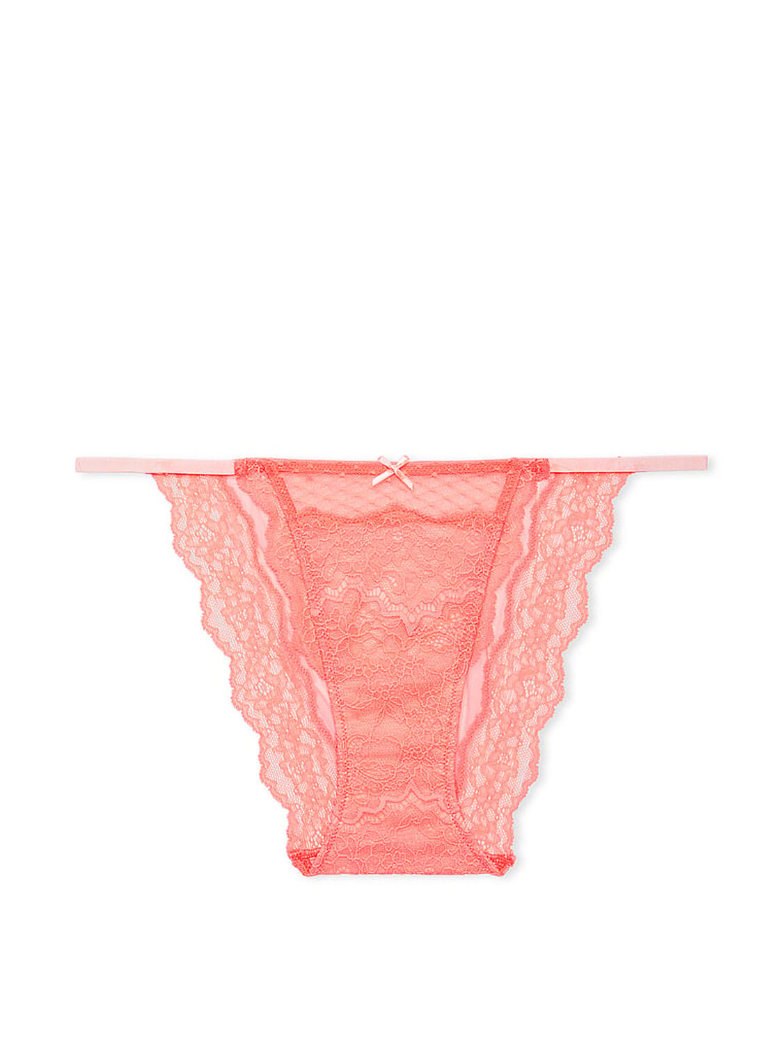 vs Dream Angels Lace & Mesh String Bikini Panty Neon Nectar 3 of 4 