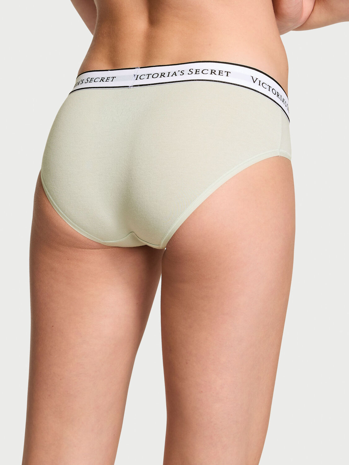 vs Cotton Logo Cotton Hiphugger Panty Pale Sky Grey 3 of 3 