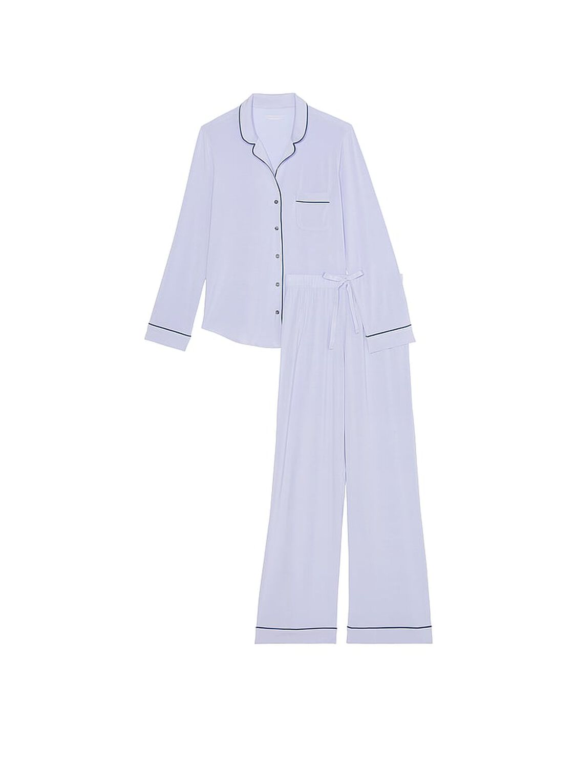 vs Victoria's Secret Modal Long Pajama Set Blue Crescent 3 of 4 