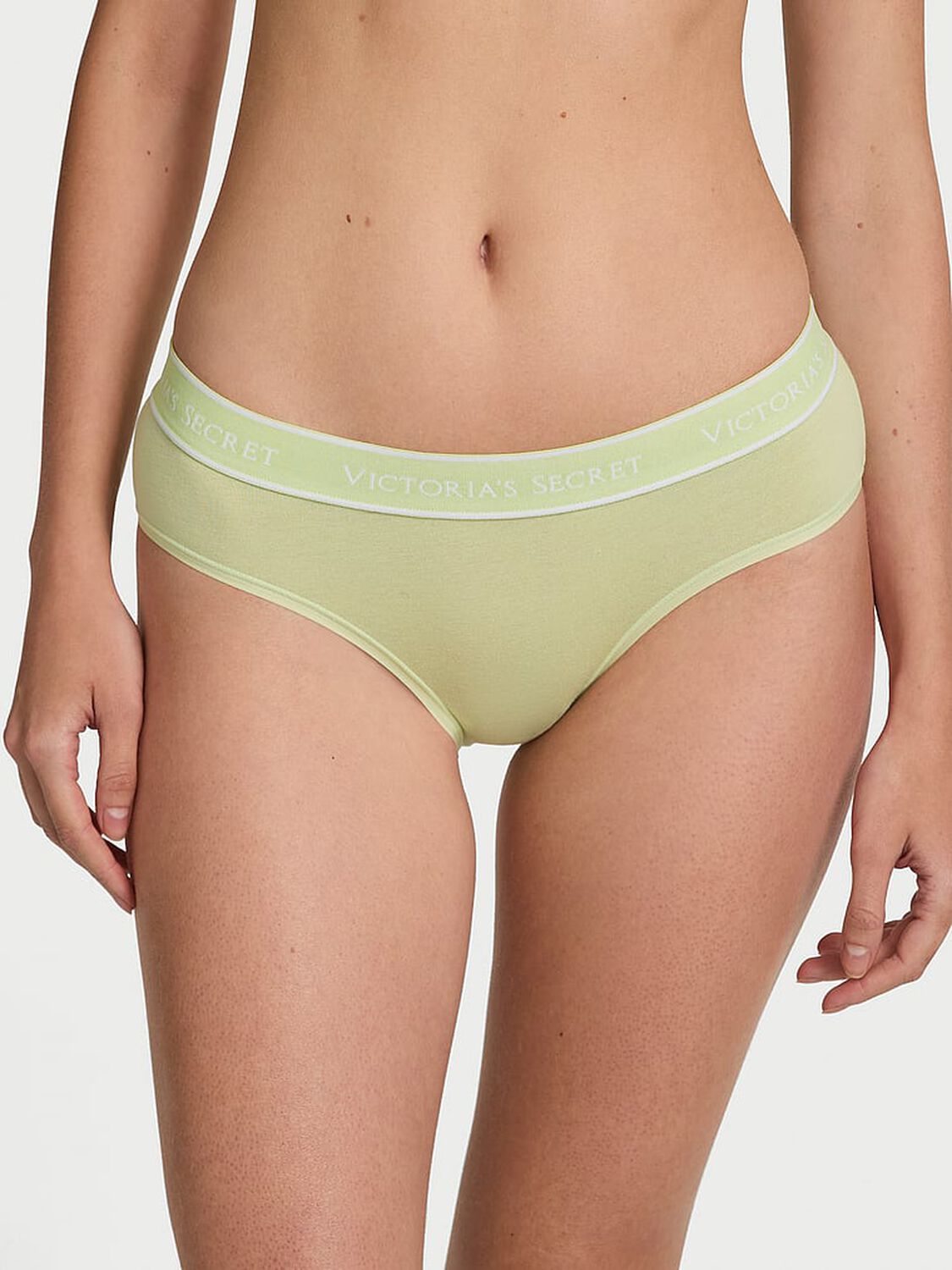 vs Cotton Logo Cotton Hiphugger Panty Reed Green 1 of 3 