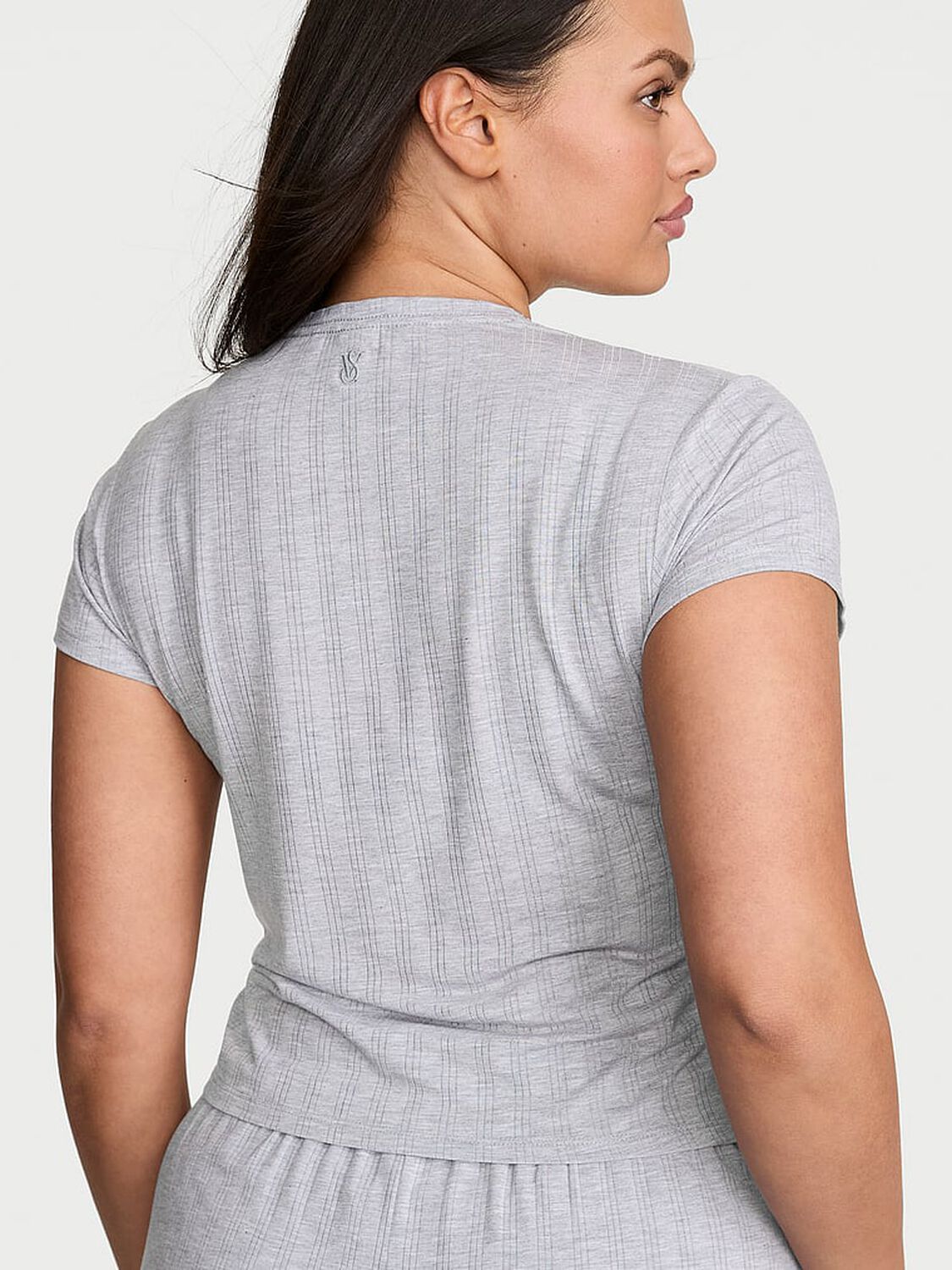 vs Victoria's Secret SoSoft&trade; Modal Ultra-Fine Tee Medium Heather Grey 2 of 3 