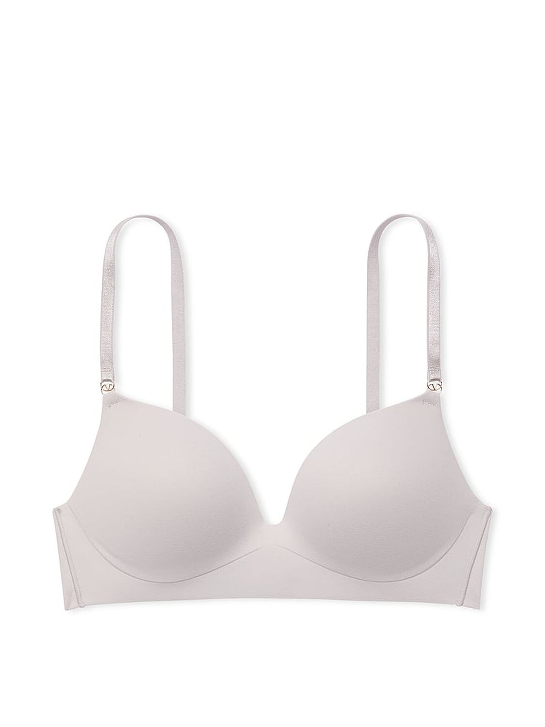 vs Dream Angels Smooth Wireless Push-Up Plunge Bra Silver Pearl 3 of 4 