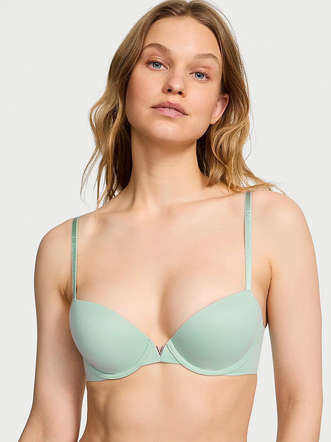 vs Dream Angels Smooth Lightly Lined Demi Bra Mint Green 1 of 4 