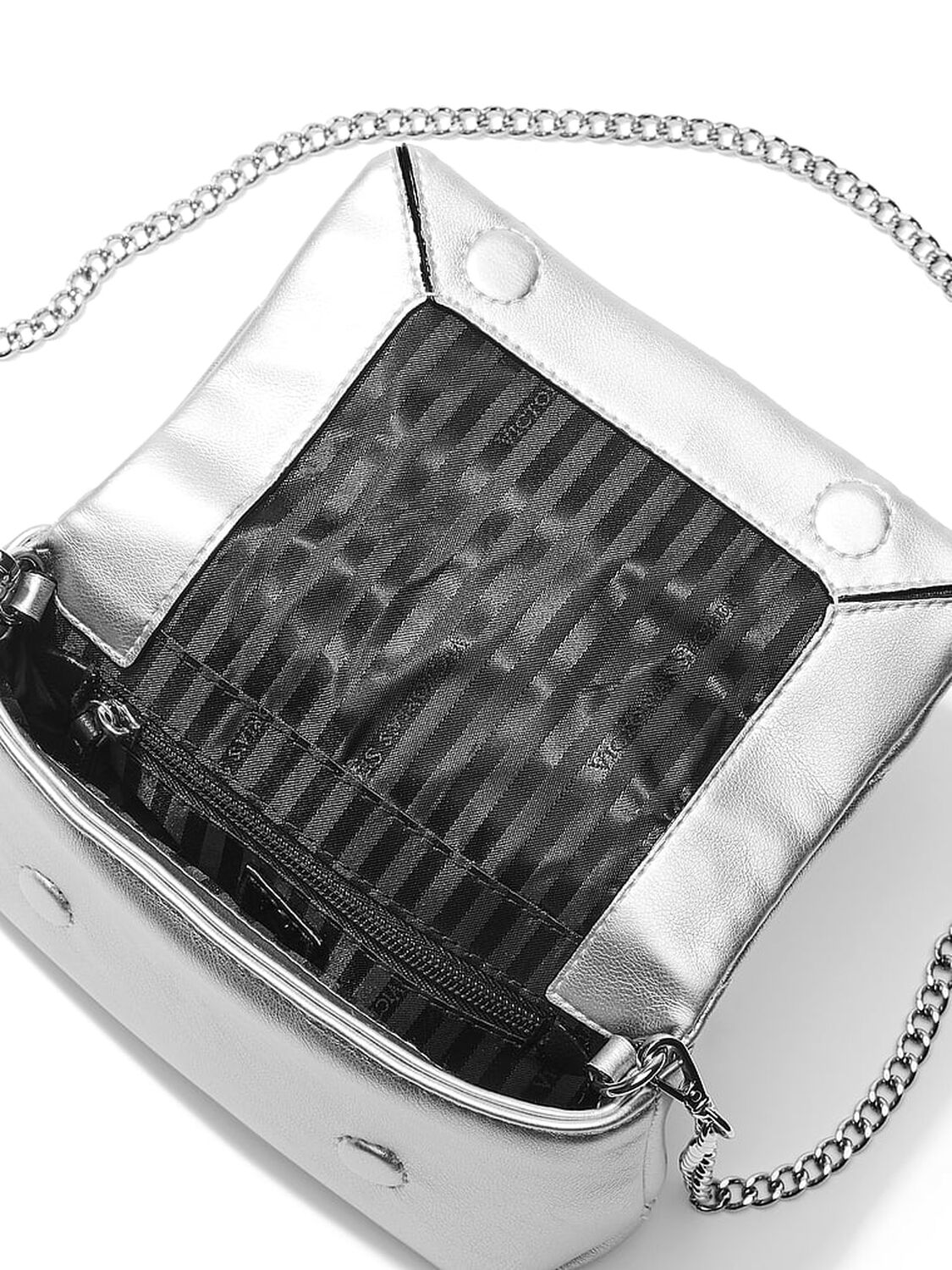 vs Victoria's Secret Mini Convertible Bag Silver Metallic 3 of 3 