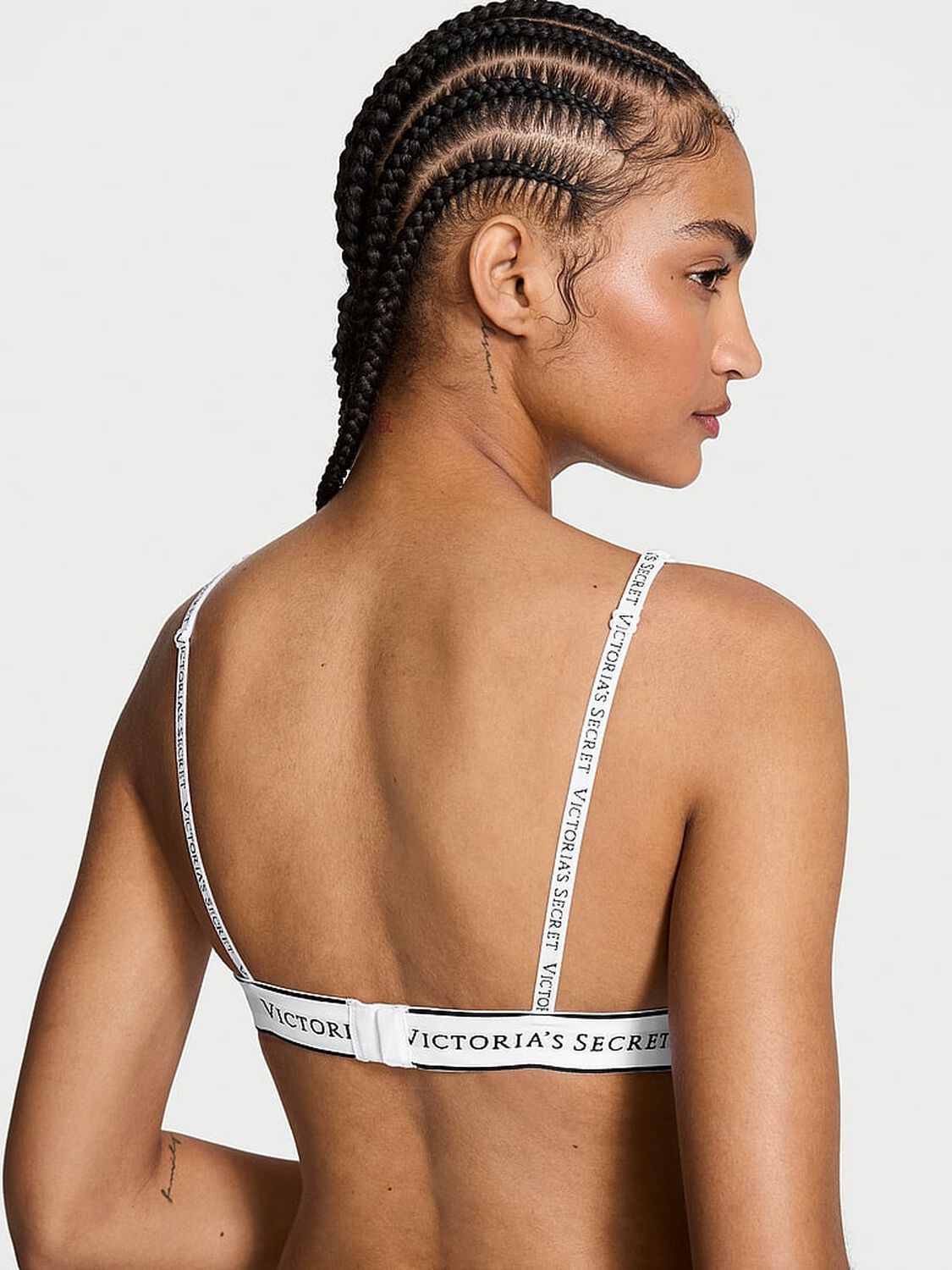 vs The T-Shirt Wireless Cotton Plunge Bralette Vs White 2 of 2 