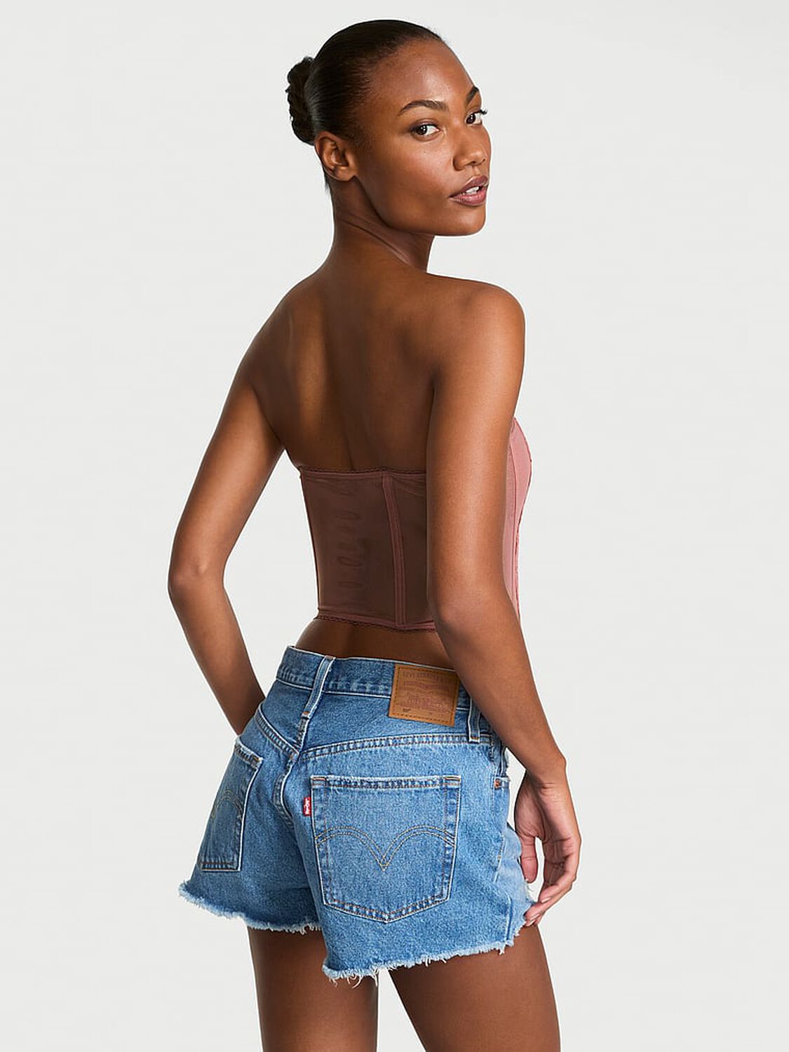 vs Very Sexy Vintage Blossom Strapless Corset Top Nostalgia Rose 2 of 4 