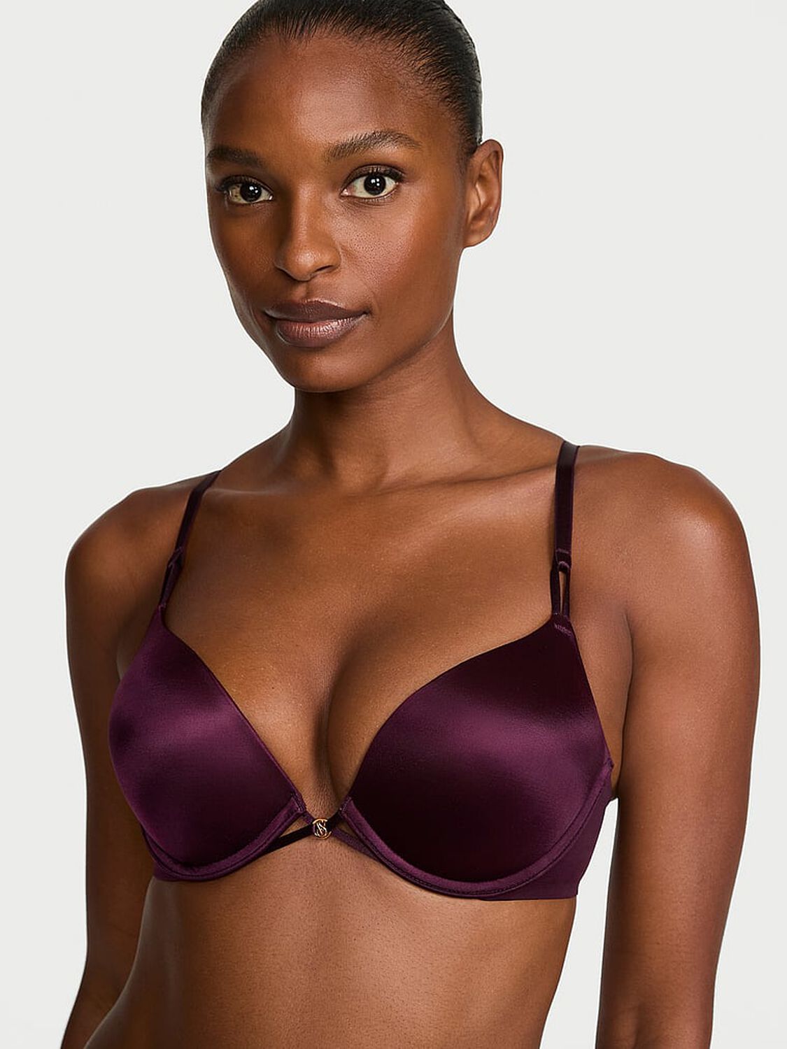 vs Very Sexy Bombshell Add-2-Cups Smooth Push-Up Bra Winter Wine 1 of 3 