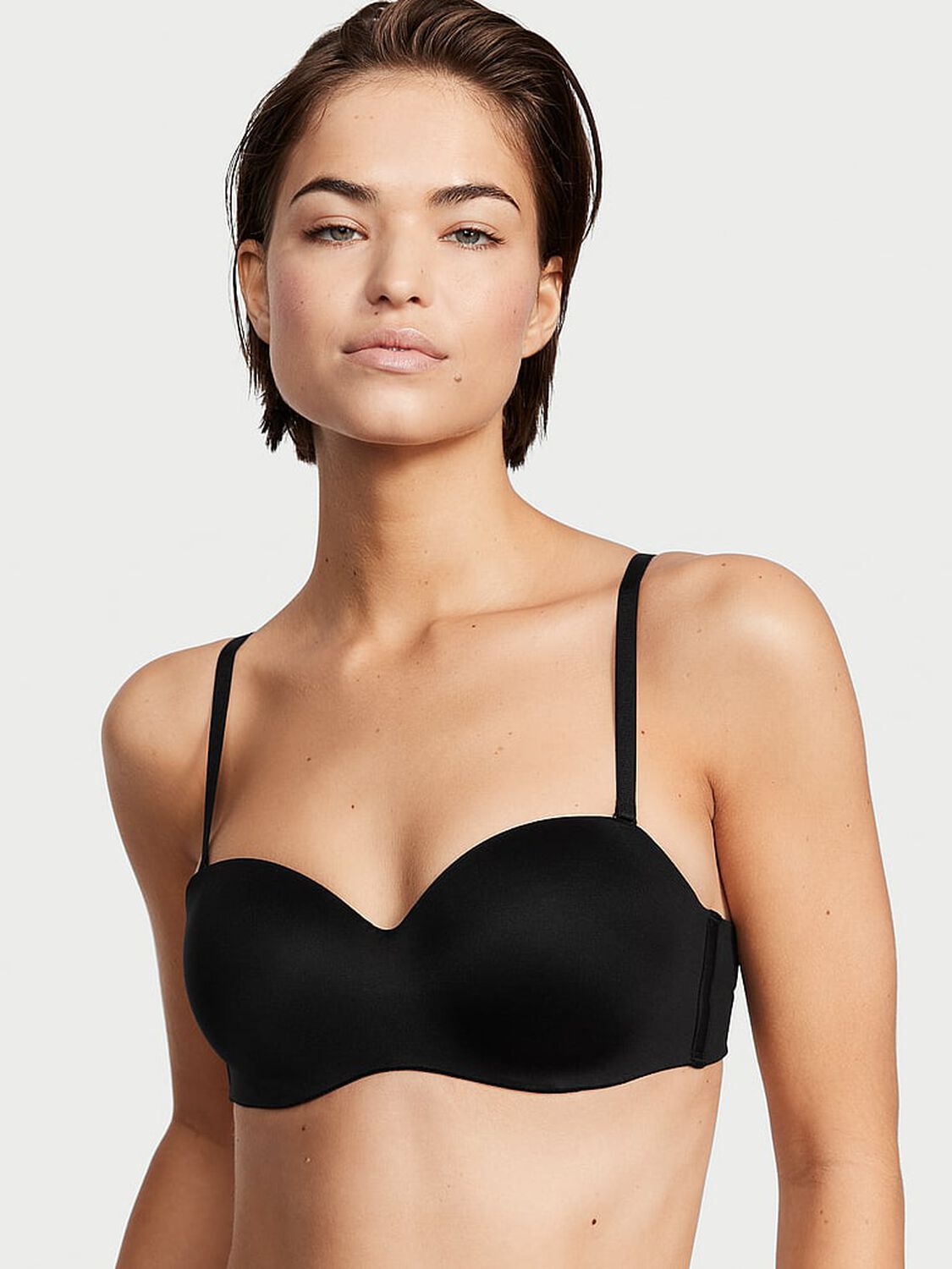 vs Victoria's Secret Bare Lightly-Lined Strapless Bra Black 3 of 4 