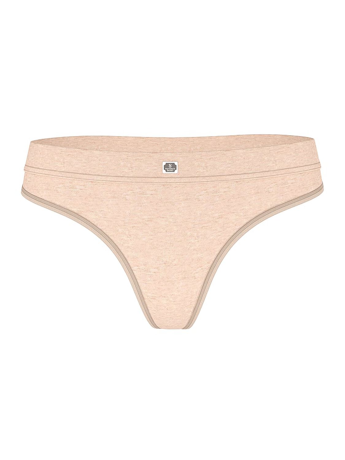 vs Cotton Logo Cotton Thong Panty Heather Nude 2 of 4 