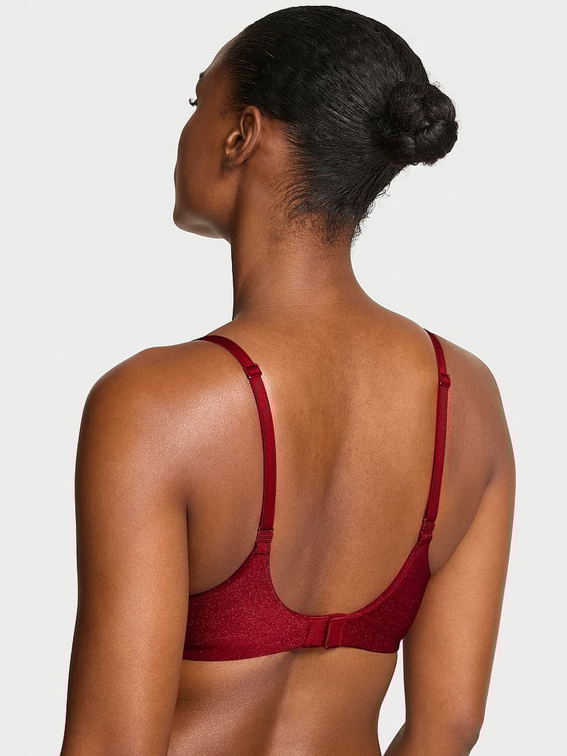 vs Body By Victoria FlexFactor Lightly Lined Plunge Demi Bra Red Lacquer 2 of 2 