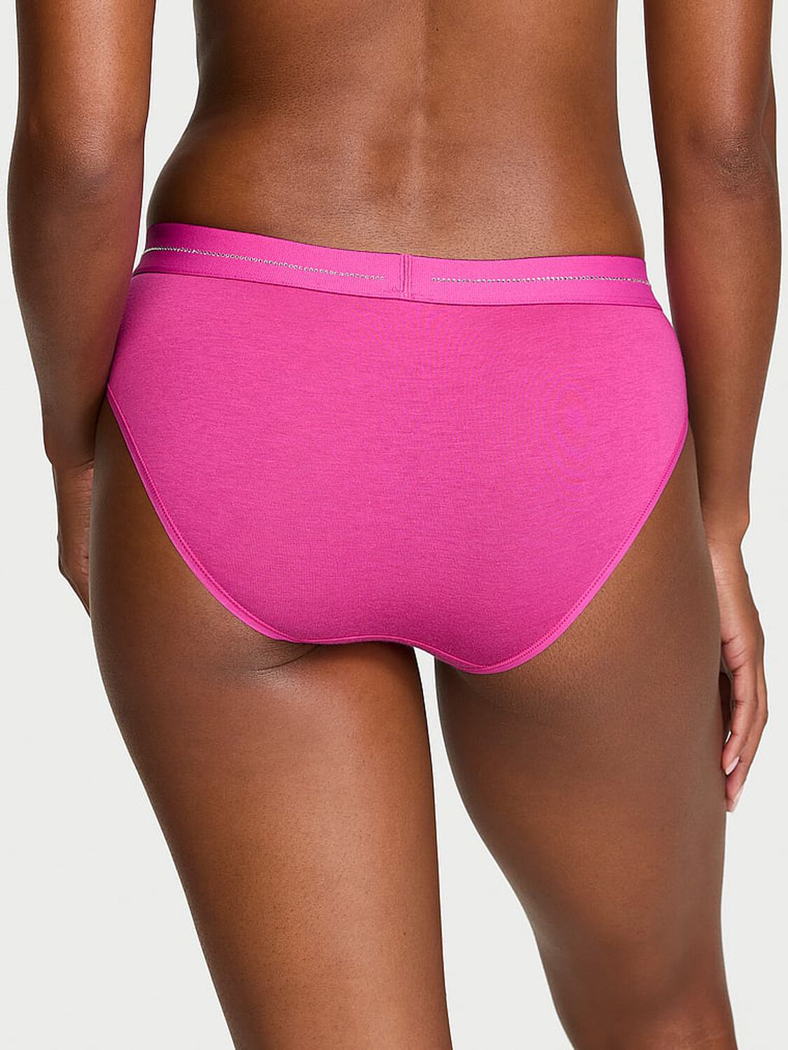 vs Cotton Shine Logo Cotton Hiphugger Panty Pink Fire 2 of 3 