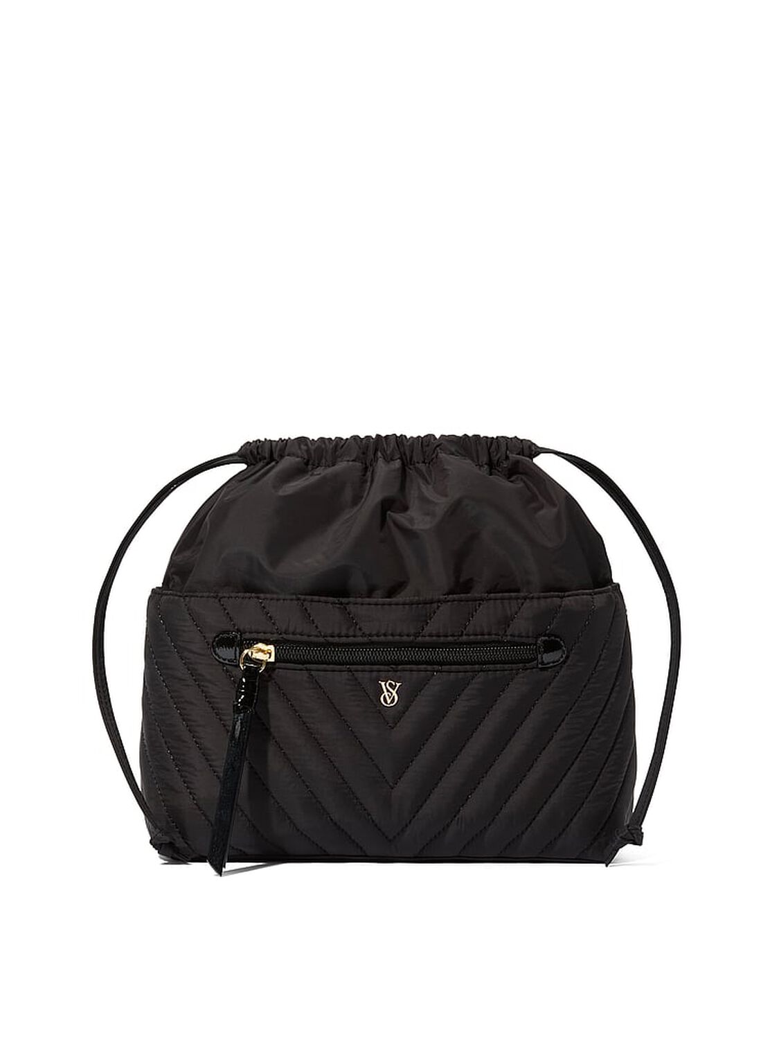 vs Victoria's Secret Cinched Travel Beauty Organizer Bag Black Vquilt 1 of 4 