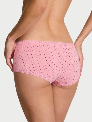 Cotton Lace-Trim Boyshort Panty