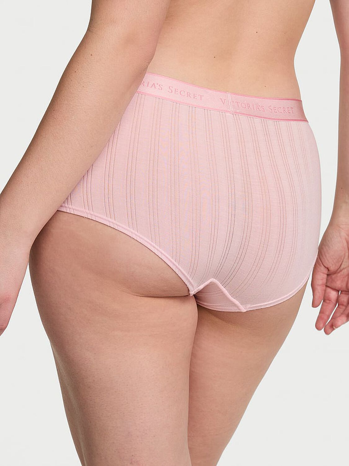 vs Cotton Ultra-Fine Modal Logo Boyshort Panty Angel Pink 2 of 3 